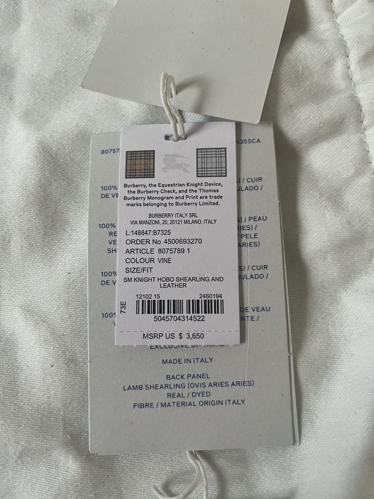 Burberry Burberry Small Knight Shearling Bag Size ONE SIZE - 23 Thumbnail