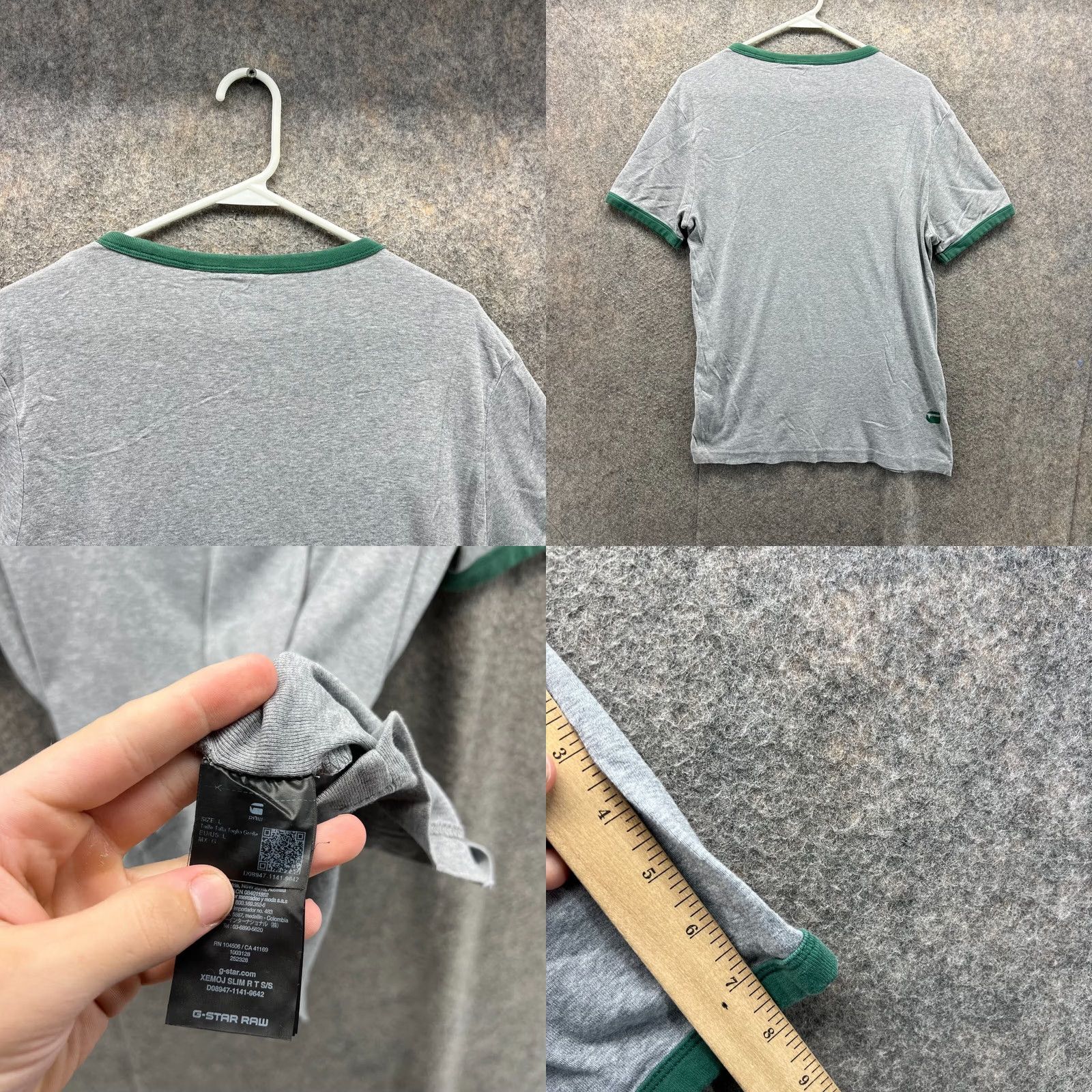G-Star G Star Raw Shirt Women Large Gray Crewneck Slim Fit Tee Casual Tee Shirt Women L Gray Stars Shirt Size L / US 10 / IT 46 - 8 Thumbnail