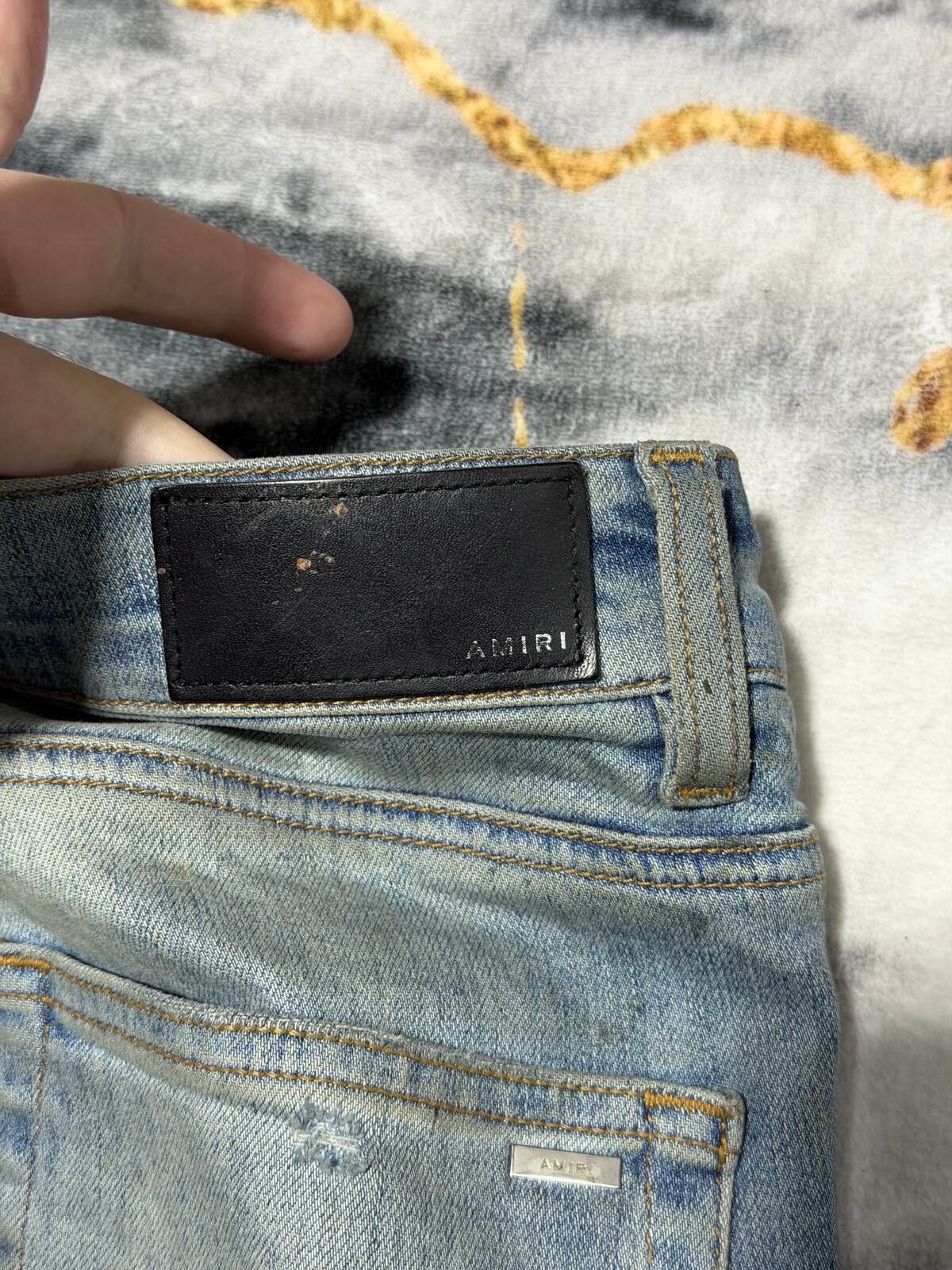 Amiri Amiri Pirate Artpatch Indigo Denim - Sz33 Size US 33 - 3 Thumbnail