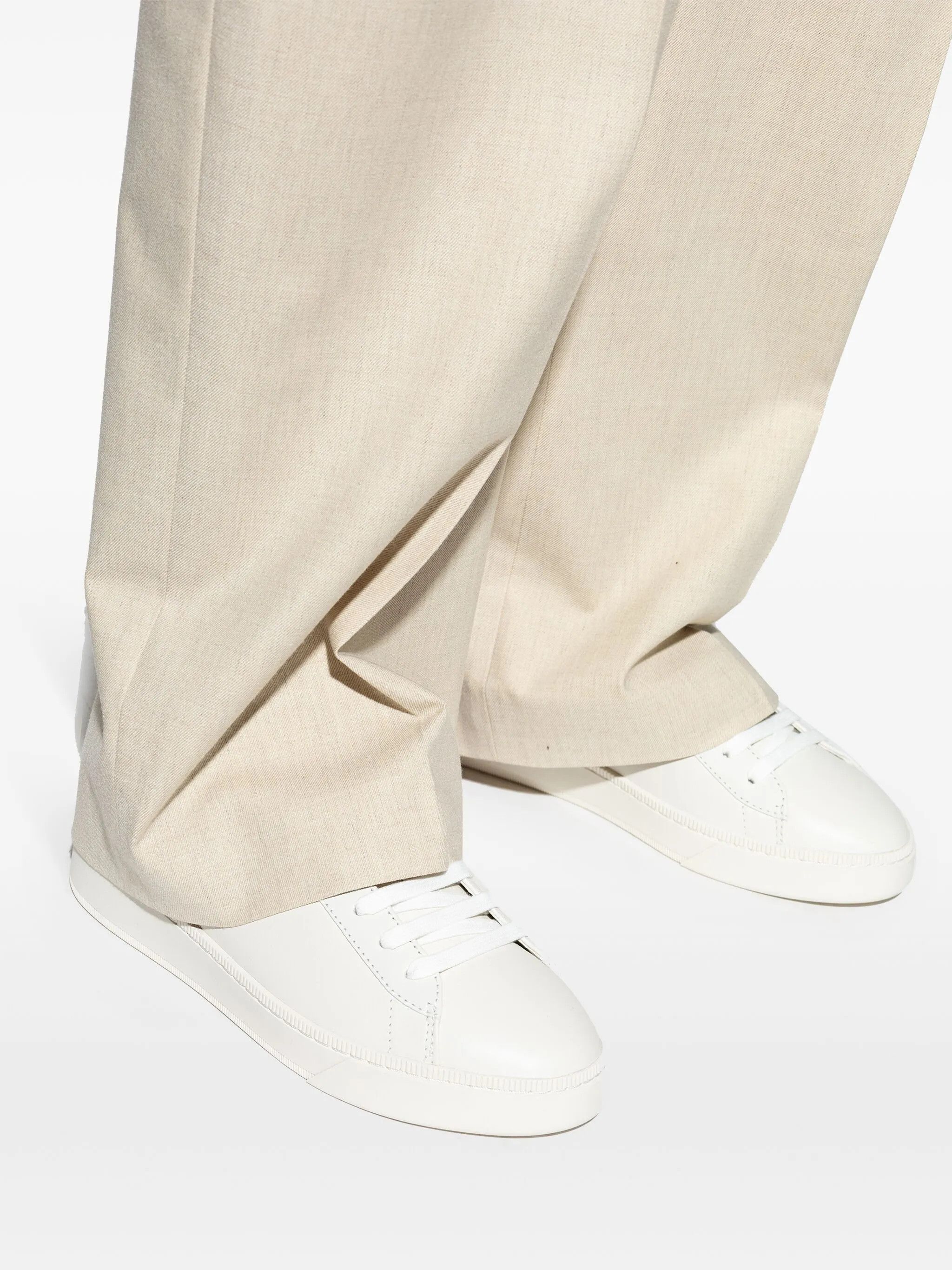 Bally o1s22i1n0125 Soft Leather Ryvery Sneakers in White Size US 10 / IT 40 - 2 Thumbnail
