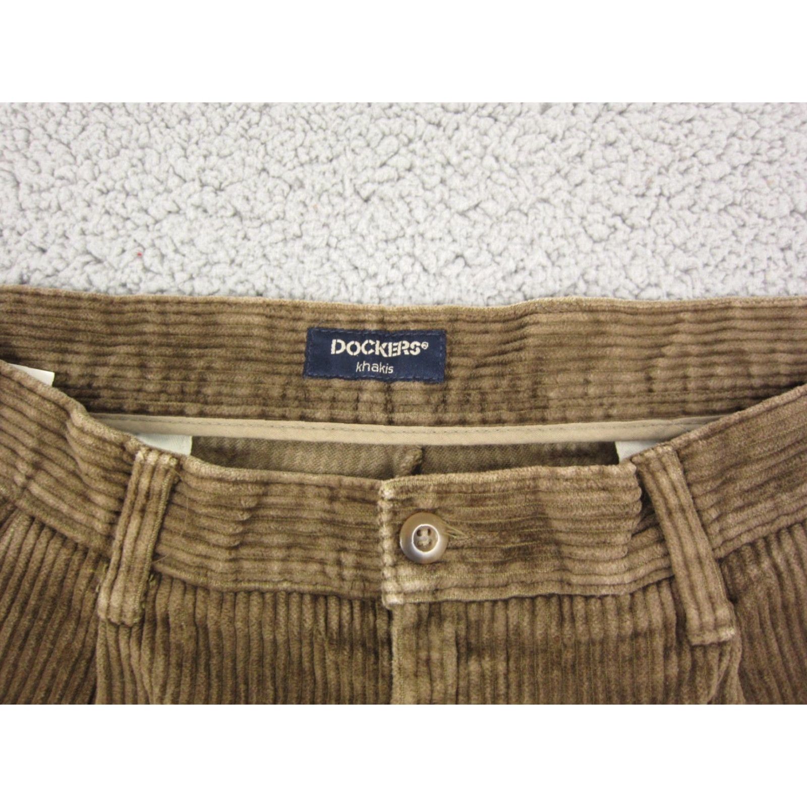 Dockers VINTAGE Dockers Pants Khakis Corduroy Green 36x30 Men Straight Baggy 90s Khakis Mens Dockers Pants Size US 36 / EU 52 - 3 Thumbnail