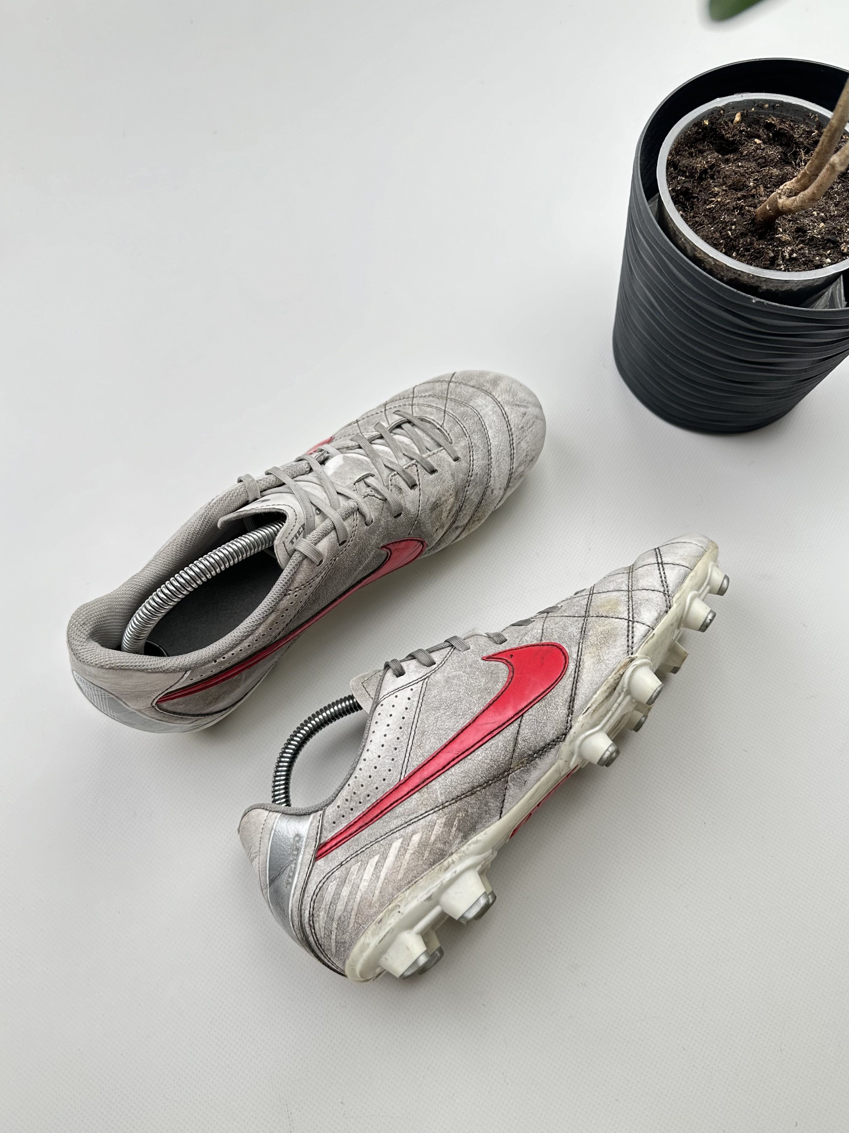 image of Nike Tiempo Vintage Footballs Boots in Grey, Men's (Size 10)