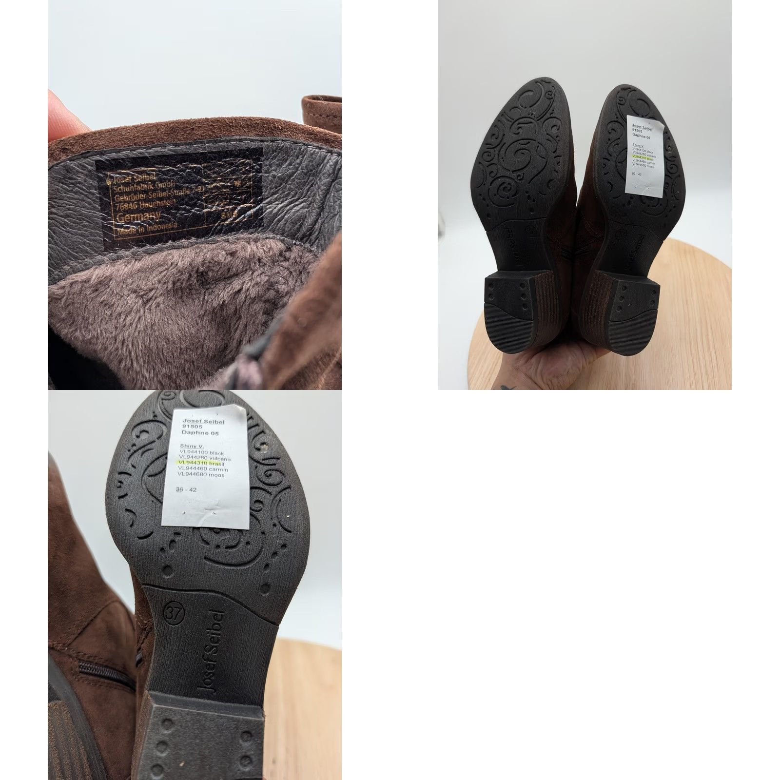 Vintage Josef Seibel Boots Womens 6.5 Brown Suede Tassel Ankle Faux Fur Daphne 05 Boots Womens Brown Suede Tassel Ankle Faux Fur Daphne 05 Size US 7 / IT 37 - 8 Thumbnail