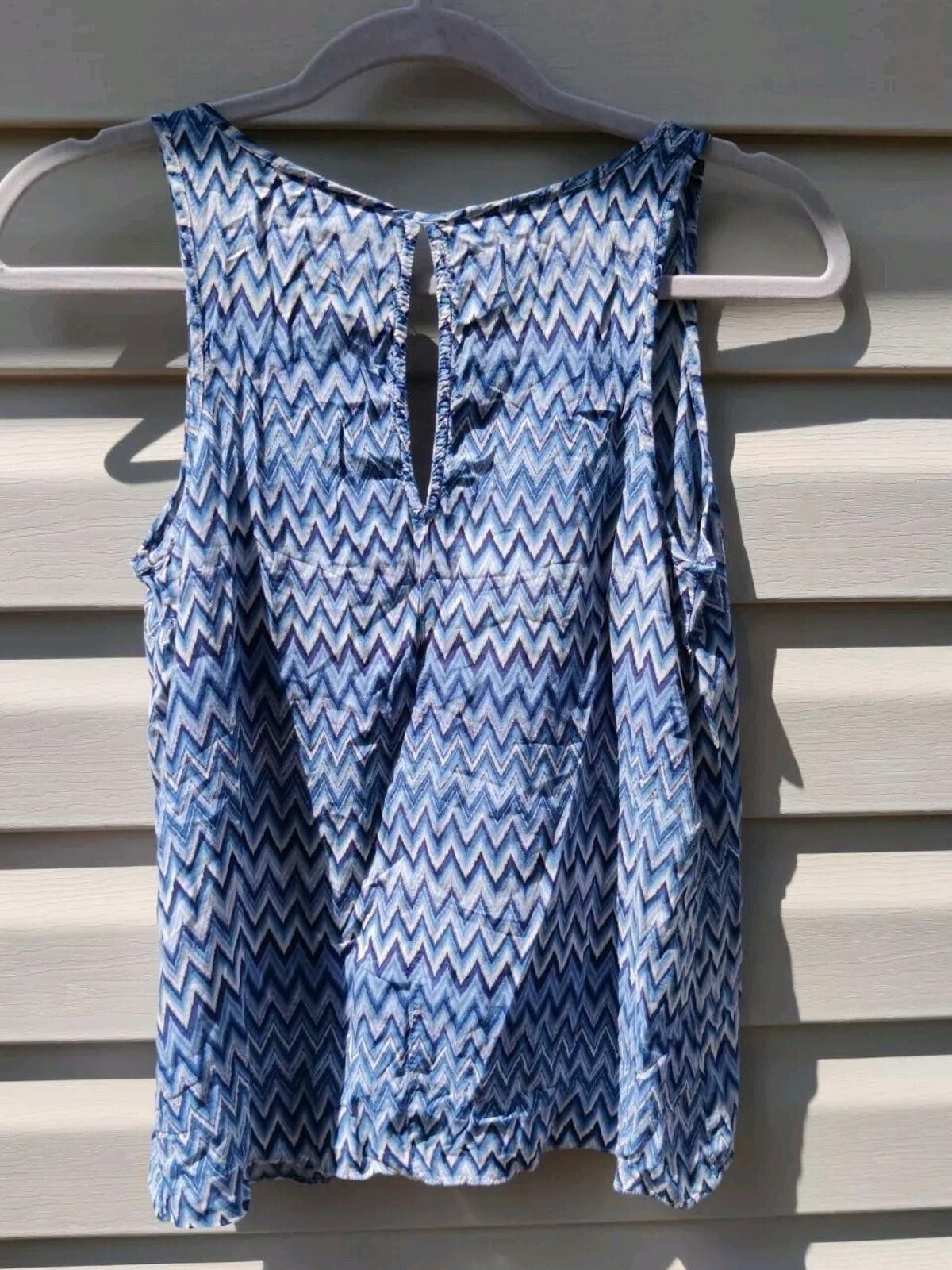 Lucky Brand Lucky Brand Womens Blouse Top Zig Zag Chevron Pattern Sz XS Size XS / US 0-2 / IT 36-38 - 5 Thumbnail