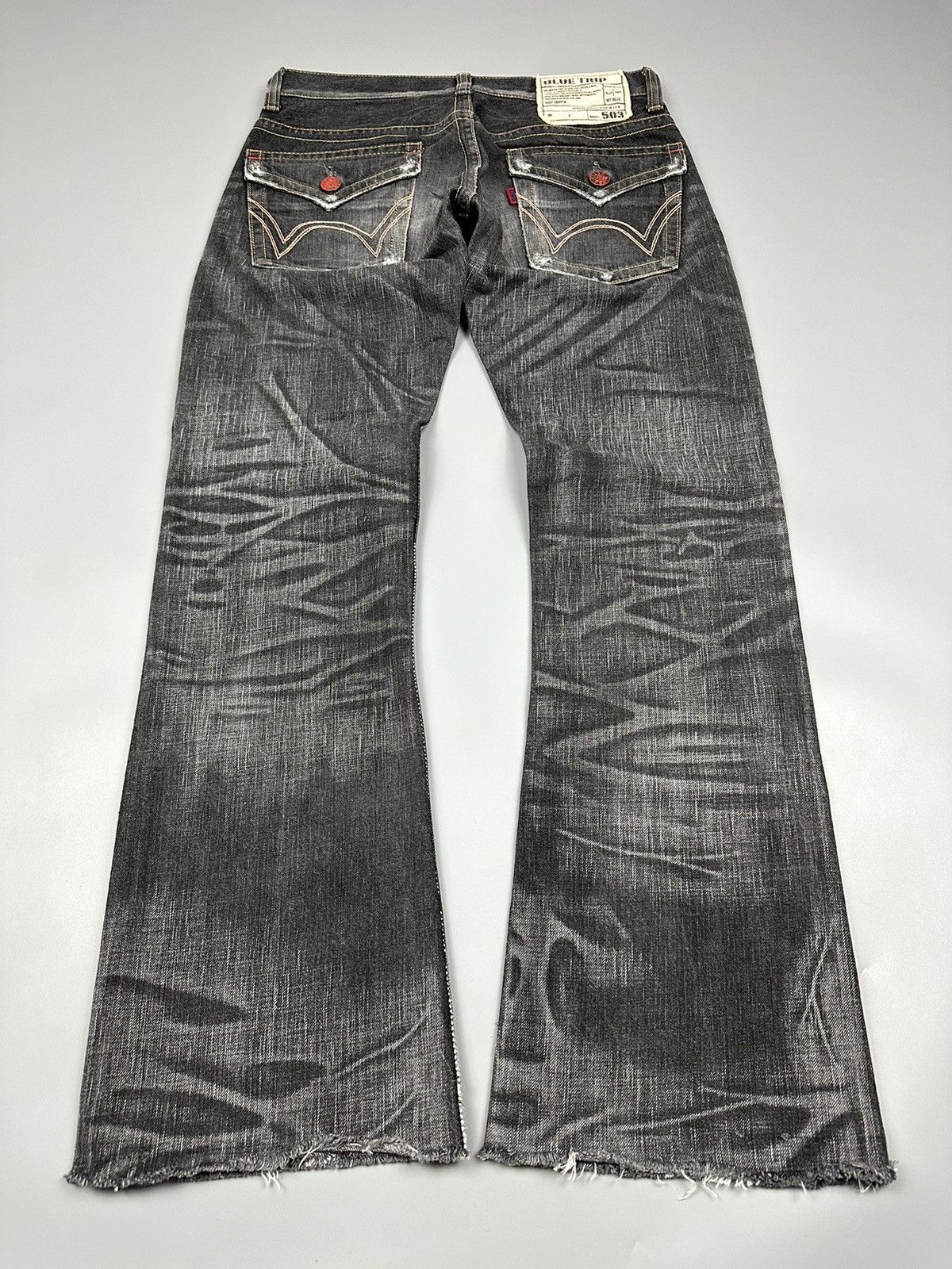 Edwin × Japanese Brand 🔥Nice🔥Vintage Edwin 503 Whiskered Flare Denim Size US 31 - 4 Thumbnail