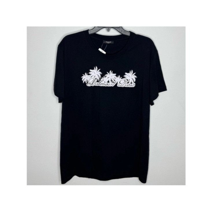 Balmain Balmain Palm Tree Print Graphic T-ShirtBlack Men's XL Size US XL / EU 56 / 4 - 2 Thumbnail