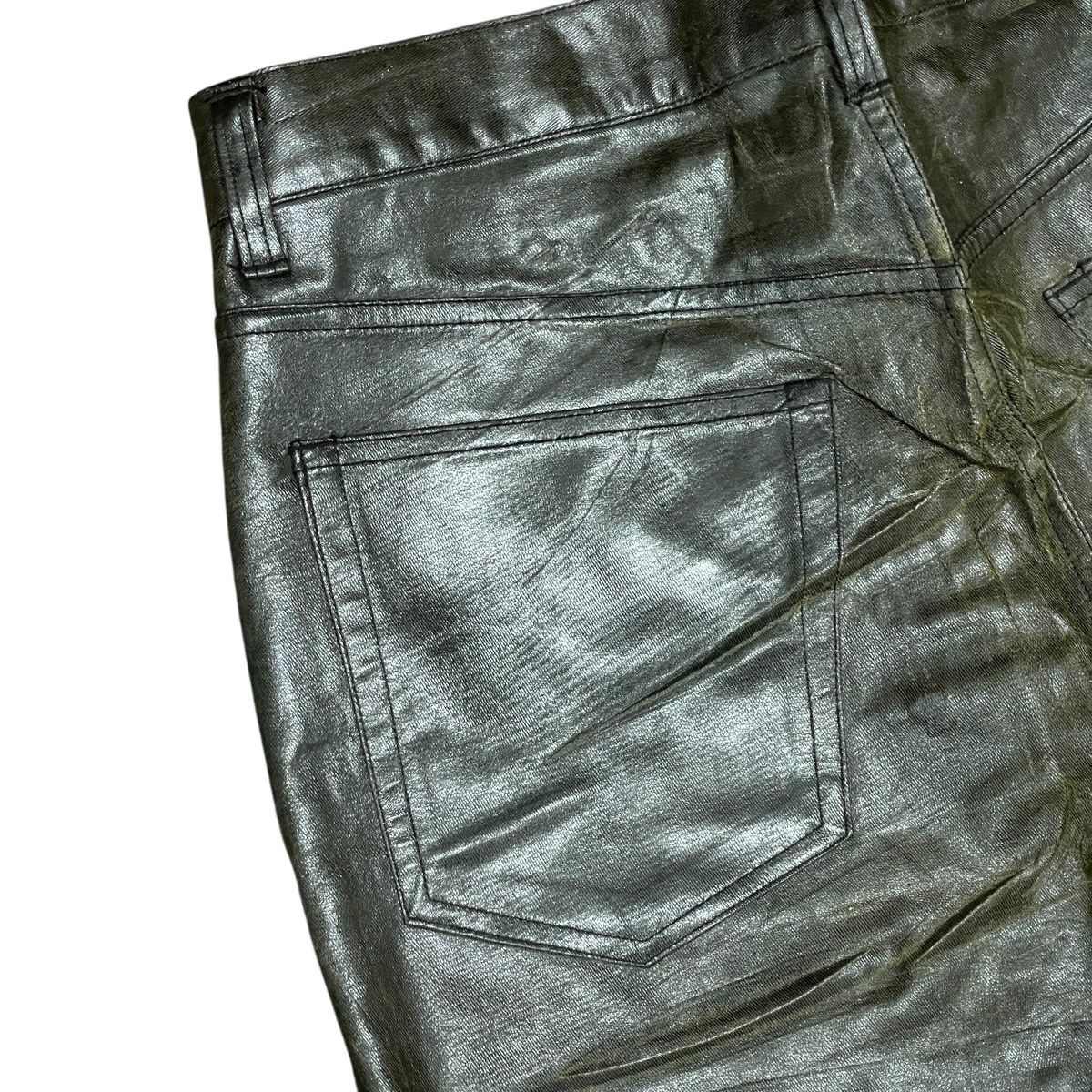 Beams Japan Vtg Beams Japan Super High Rise Straight Vinyl Fabric Pants Size US 31 - 12 Thumbnail