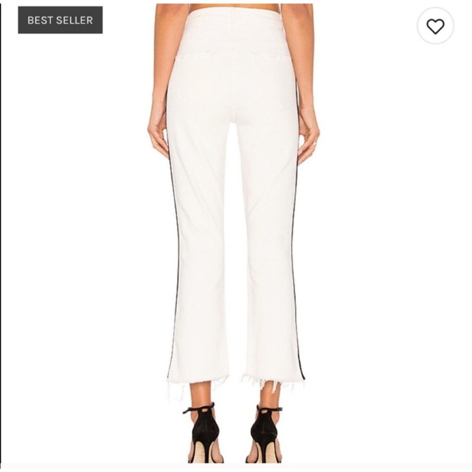 MOTHER Mother Jeans 26 Insider Crop Step Fray Whipping The Racer Size 26" / US 2 / IT 38 - 2 Thumbnail