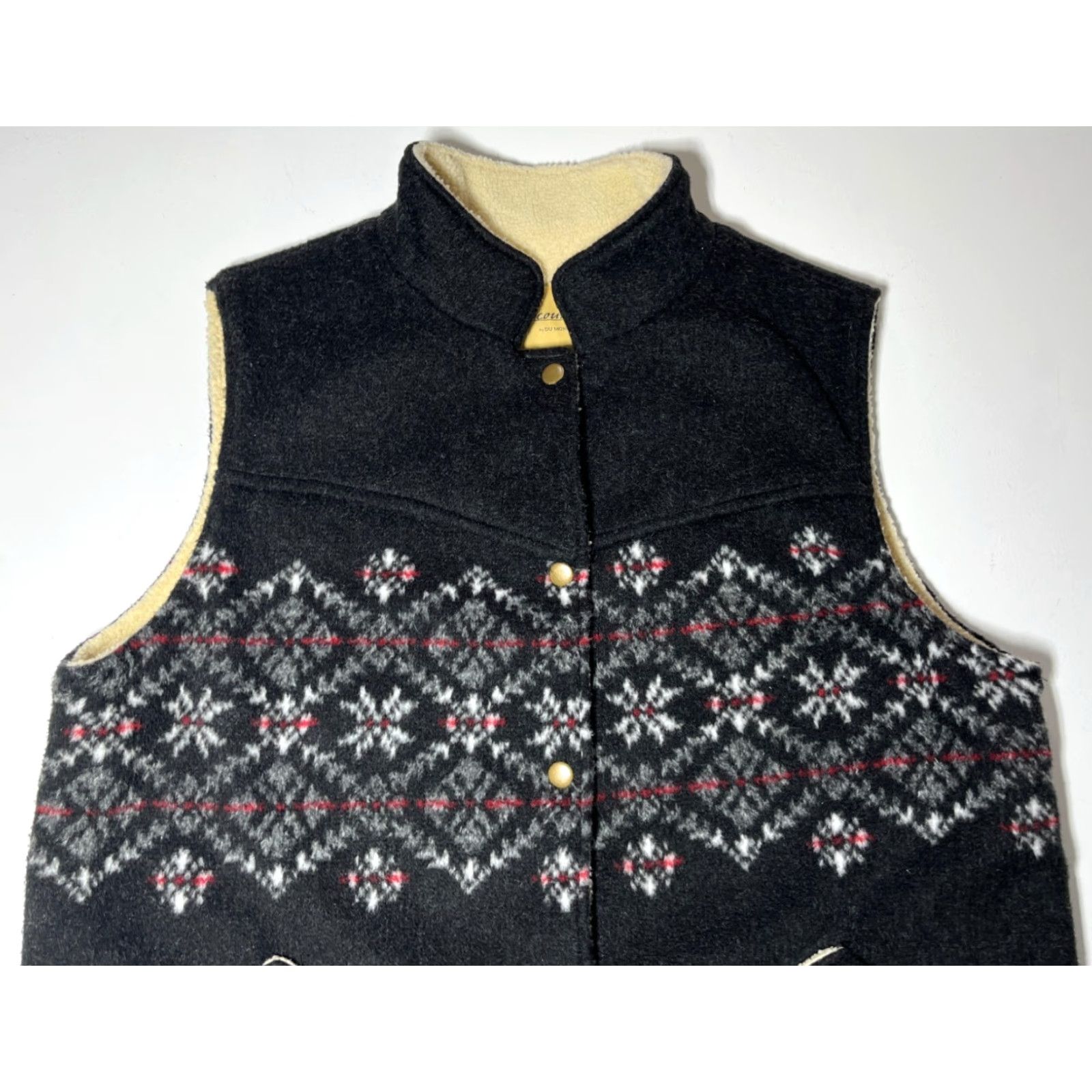 Vintage VINTAGE Upcountry By Du Monde Women's Snap-On Vest Shirt XL Black Pockets Size XL / US 12-14 / IT 48-50 - 6 Thumbnail