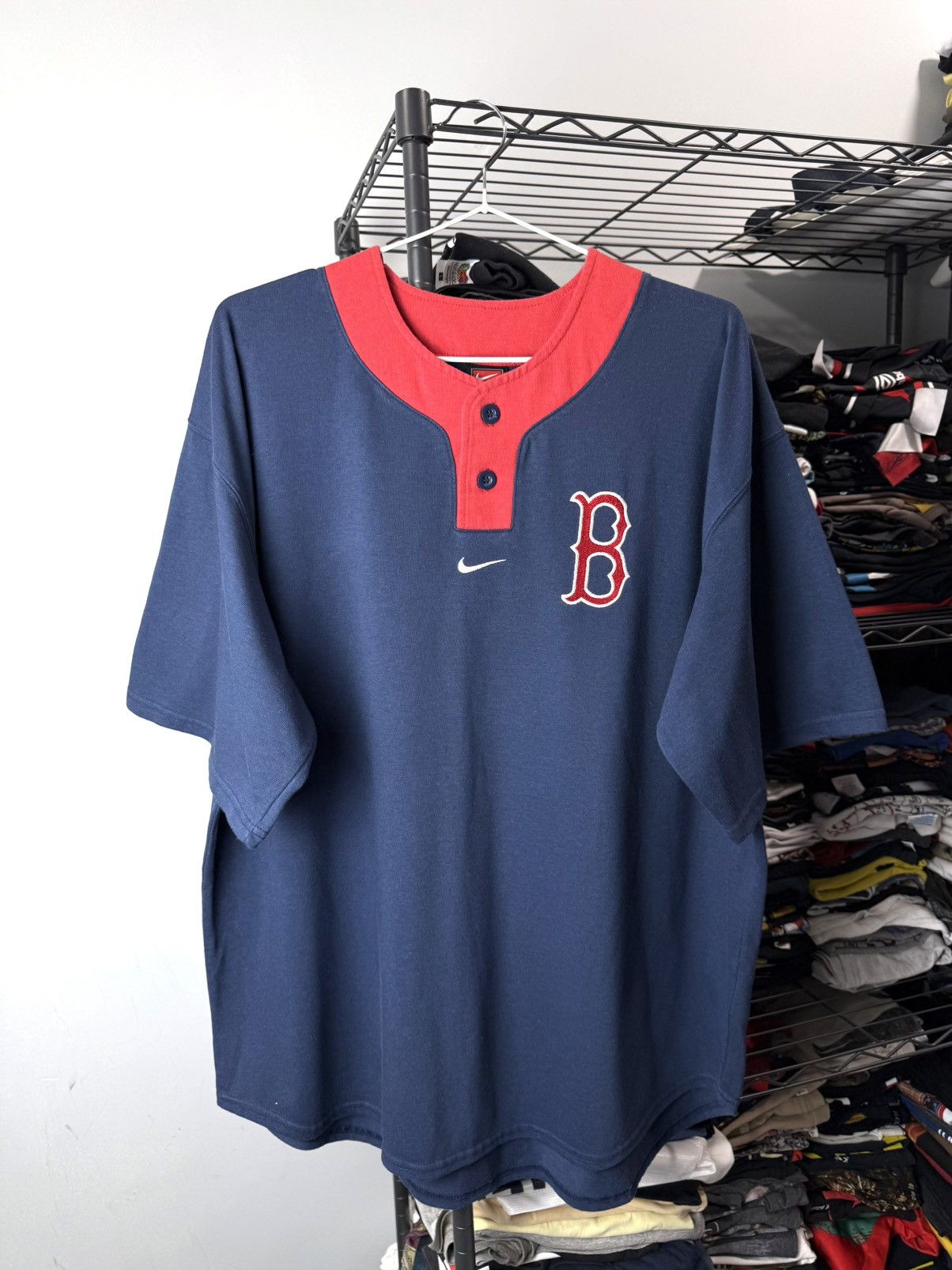 Nike 1990’s Nike Boston Vintage T Shirt Center Logo Red Sox Size US L / EU 52-54 / 3 - 1 Thumbnail