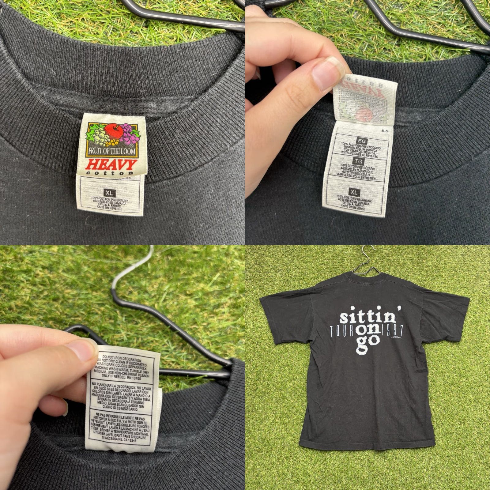 Fruit Of The Loom VINTAGE Bryan White Shirt Mens XL 90s Sittin' on Go Cotton White Short Sleeve Crew Neck T-Shirt Fruit of the Loom Mens Vintage 1990s Music Size US XL / EU 56 / 4 - 8 Thumbnail