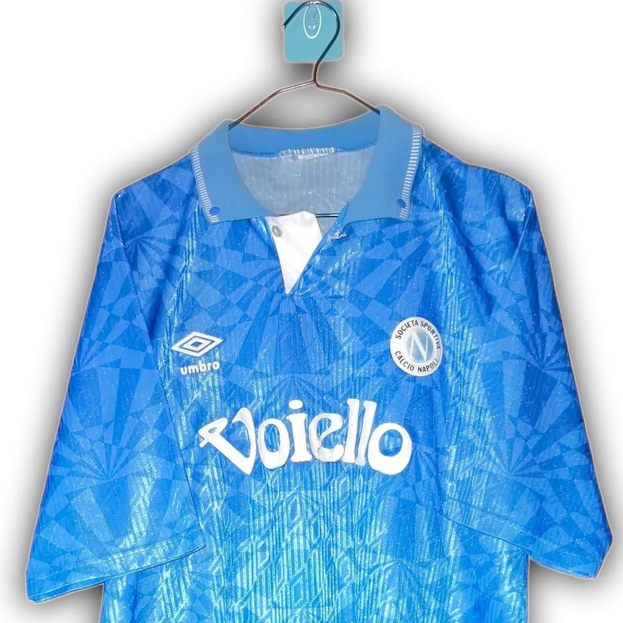 Umbro SSC Napoli Italy 1991 1992 1993 Home Shirt Jersey Size US L / EU 52-54 / 3 - 1 Thumbnail