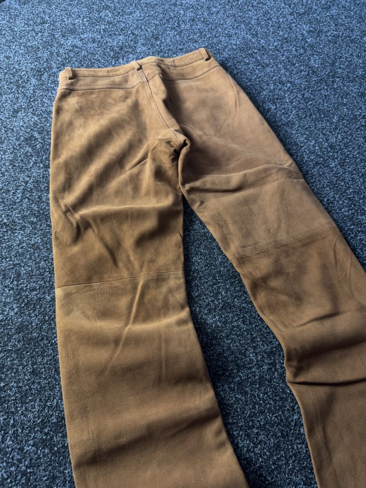 Leather Vintage Faux Suede Brown Pants 90s Western Style Italy Size 30" / US 8 / IT 44 - 14 Thumbnail
