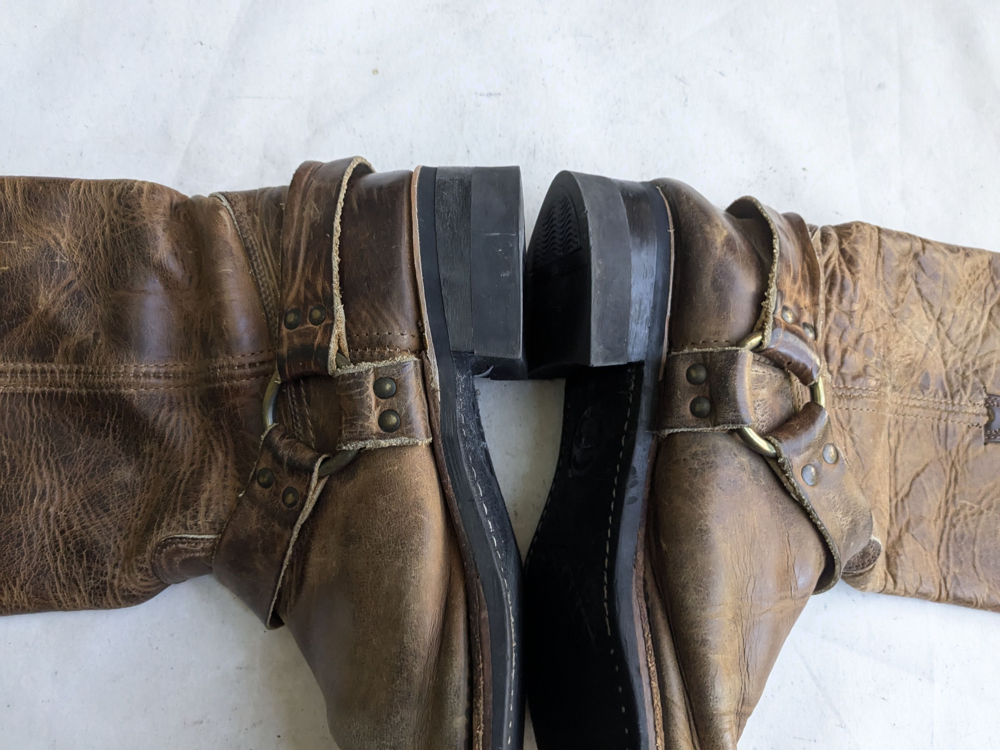 Frye Frye Harness Boots Brown Leather 13 M Motorcycle Biker Size US 13 / EU 46 - 12 Thumbnail