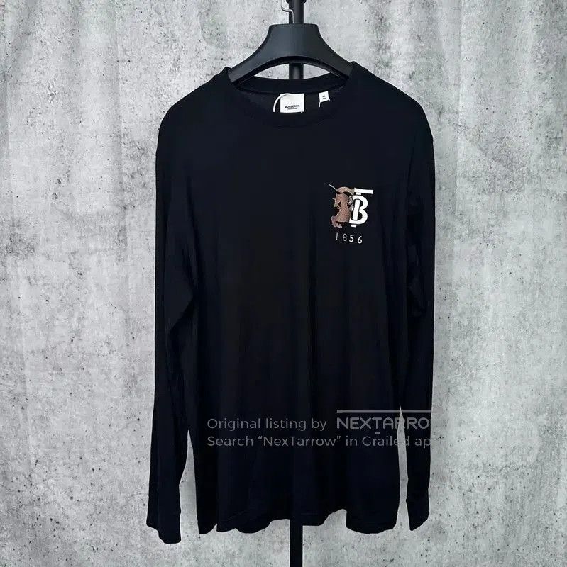 Burberry Burberry Black Cotton Long Sleeve T. Size US XL / EU 56 / 4 - 1 Thumbnail