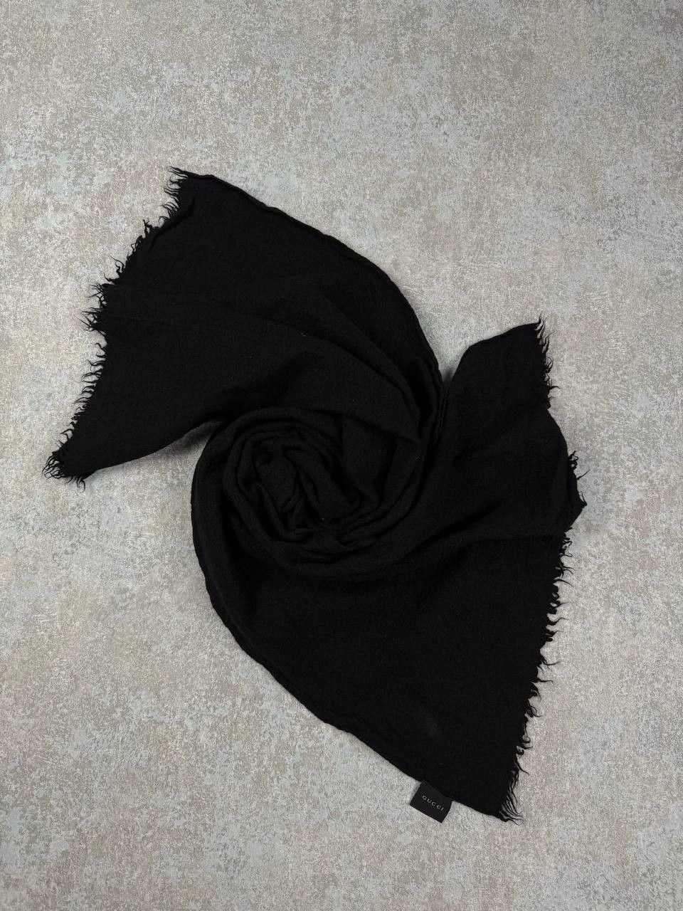 Gucci Gucci Wool And Silk Black Rectangle Scarf Size ONE SIZE - 9 Thumbnail