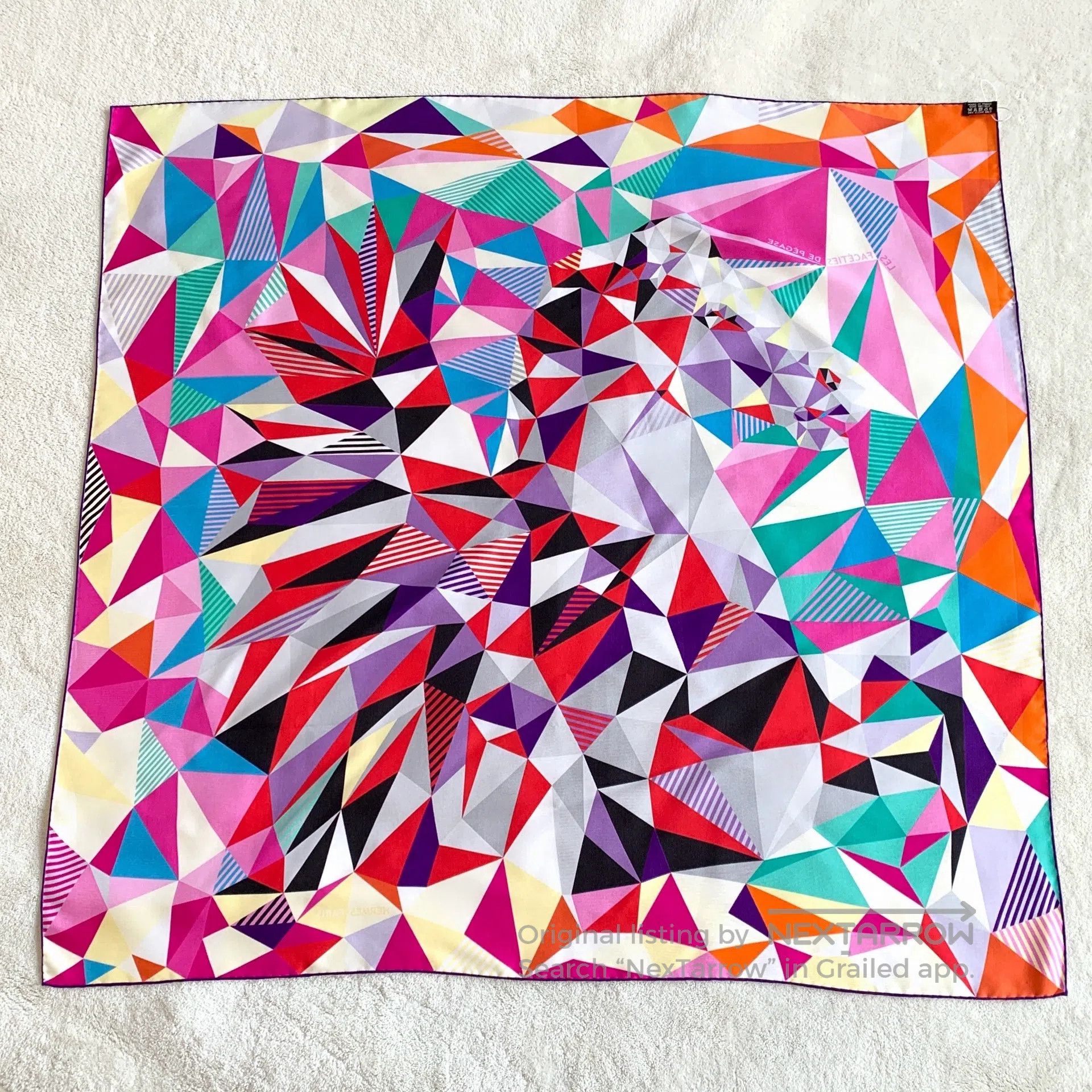 Hermes Hermes Colorful Diamond Cut Refraction Printed Silk Scarf| Size ONE SIZE - 2 Thumbnail