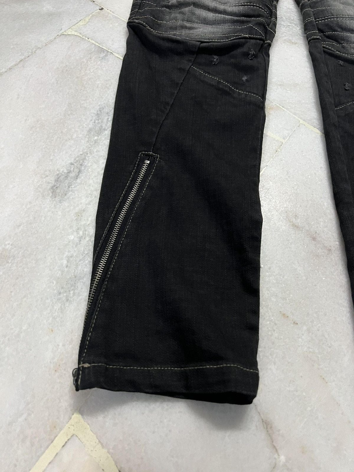 Japanese Brand PPFM DISTRESSED PUNK JEANS Size US 32 / EU 48 - 3 Thumbnail