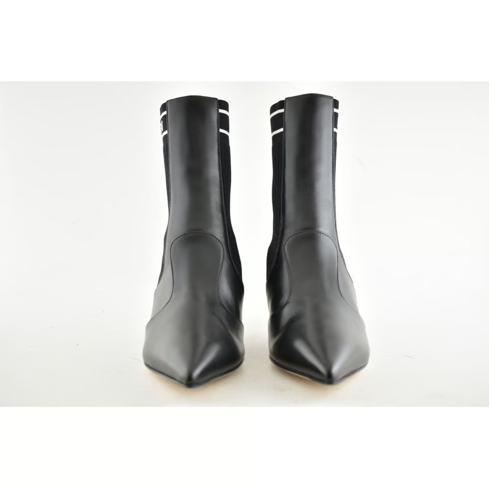 Fendi Fendi Rockoko Black Scuba Stretch FF Logo Knit Sock Ankle Size US 5.5 / IT 35.5 - 6 Thumbnail