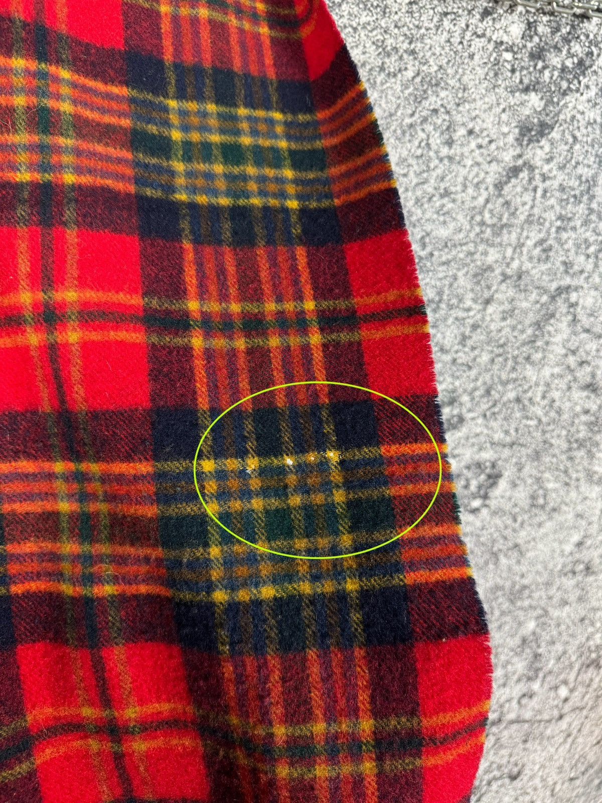 Gant GANT USA Red Tartan 100% Wool Scarf Fringe Print Vintage Size ONE SIZE - 7 Thumbnail