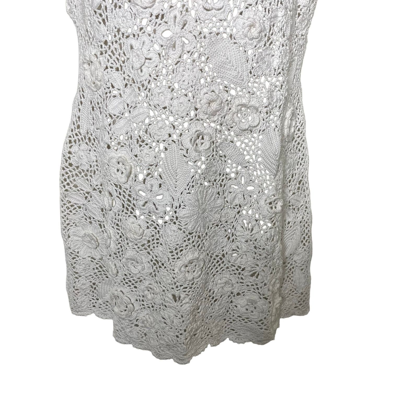 DOEN Doen Hailroom Hand-crochet Annalise Mini dress white pearl Size XL / US 12-14 / IT 48-50 - 9 Thumbnail
