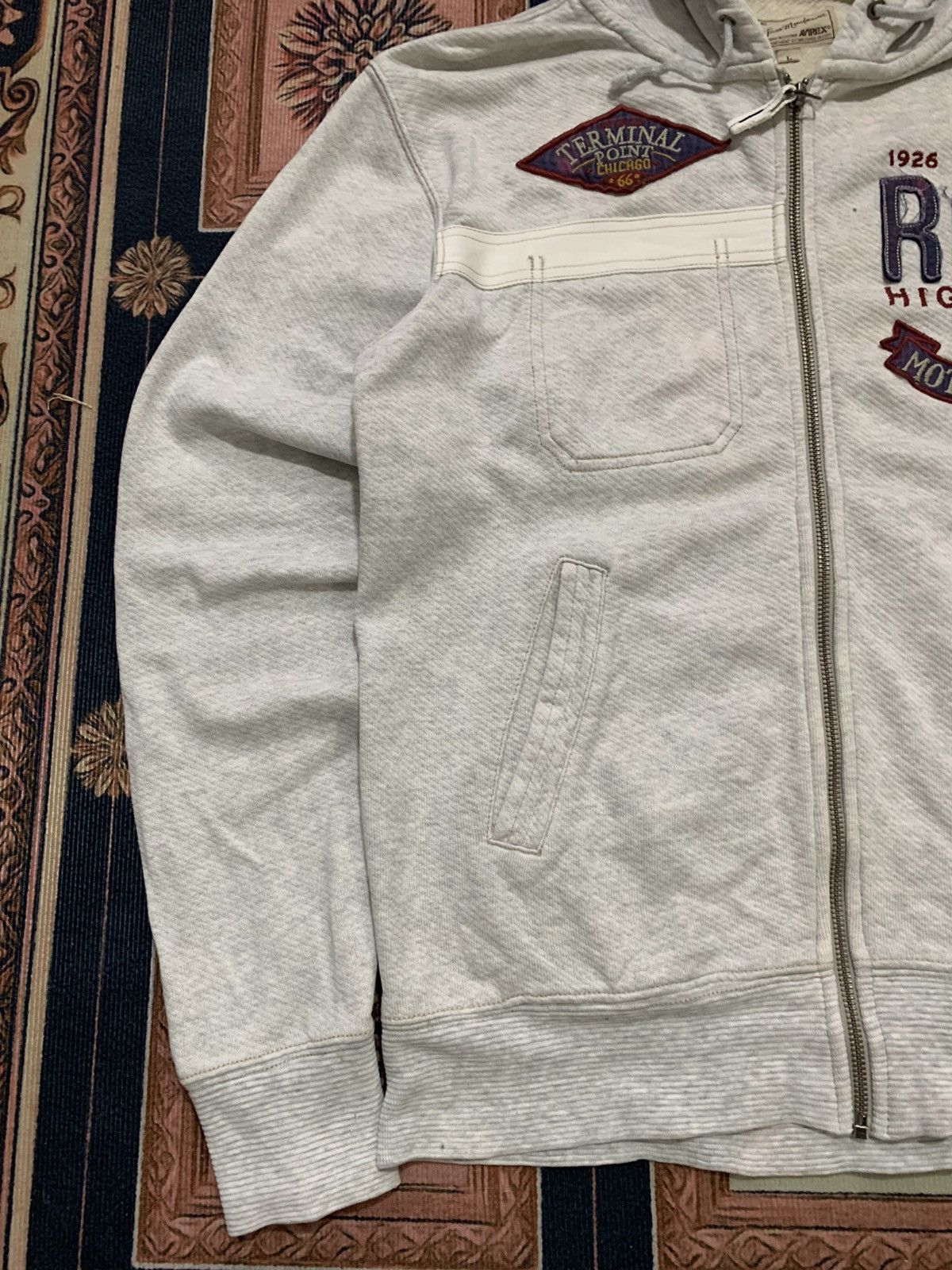 Avirex Vintage Y2K AVIREX Motor Tour Casual Zip Hoodie Size US L / EU 52-54 / 3 - 3 Thumbnail