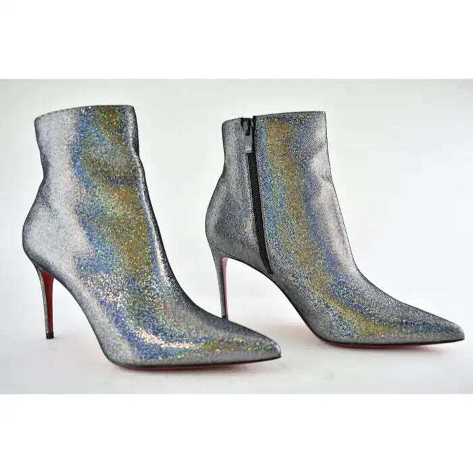 Christian Louboutin Christian Louboutin So Kate Booty 85 Silver Suede Disco Size US 8 / IT 38 - 4 Thumbnail