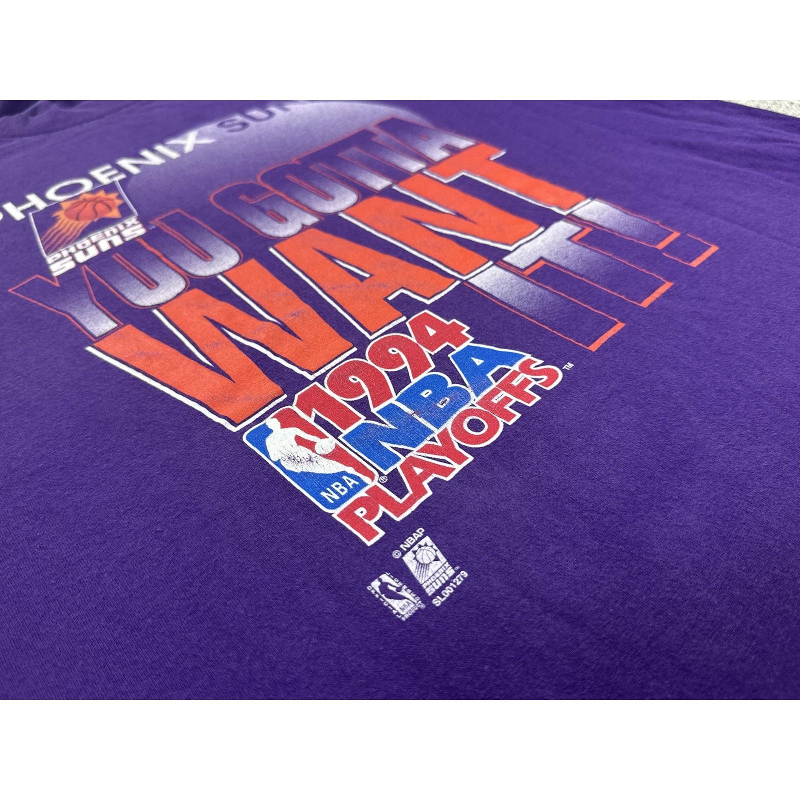 Salem Sportswear Phoenix Suns Shirt Sz L Purple Salem 1994 Playoffs USA 90s Size US L / EU 52-54 / 3 - 5 Thumbnail
