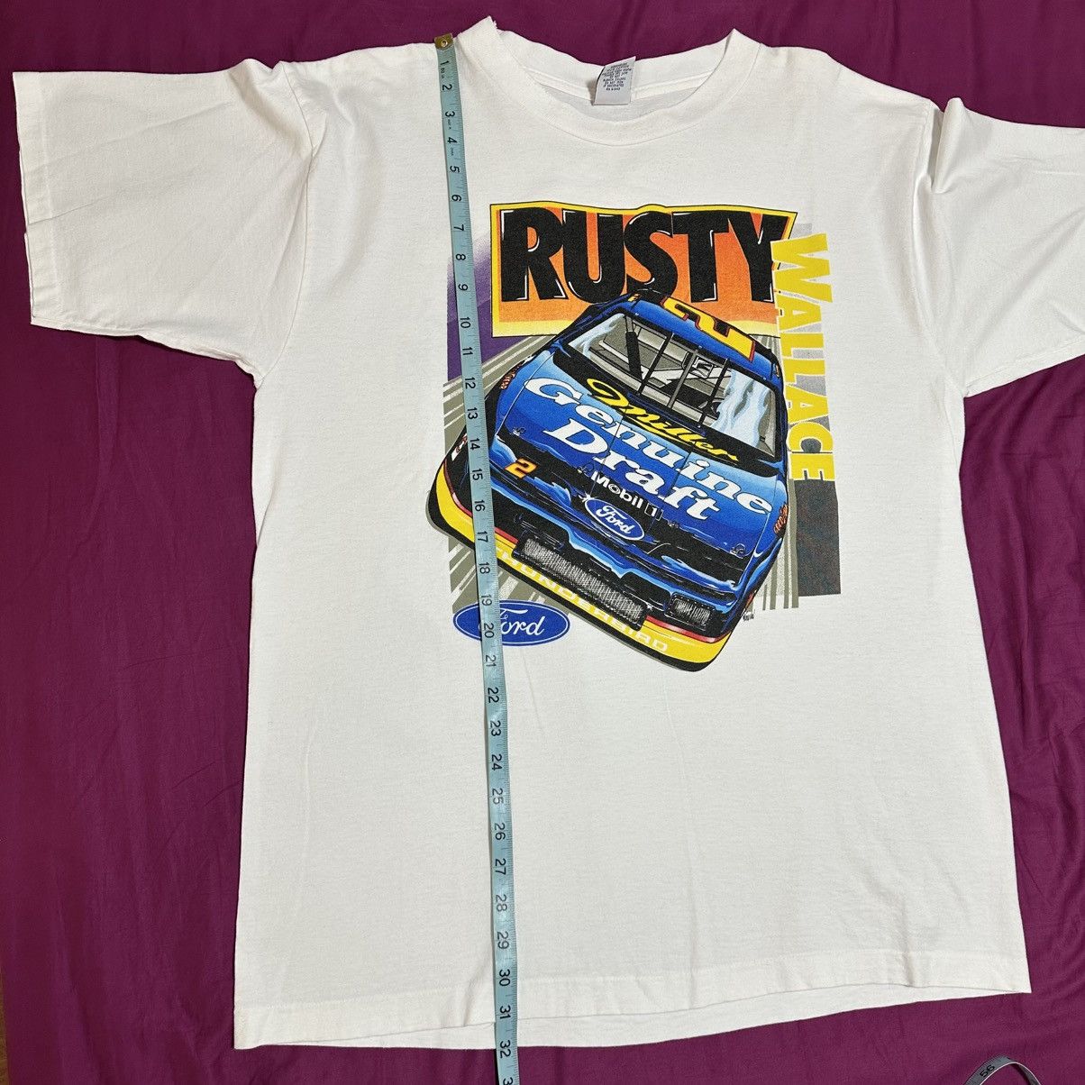 NASCAR × Vintage Vintage Rusty Wallace Nascar T Shirt XL Ford Racing Size US XL / EU 56 / 4 - 7 Thumbnail