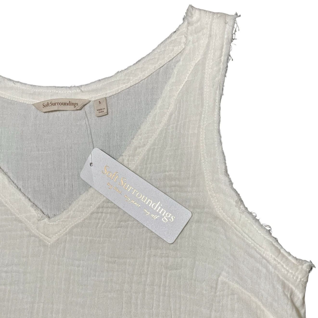 Other Soft Surroundings Del Mar Tank Top Marshmallow Cream Small Size S / US 4 / IT 40 - 2 Thumbnail