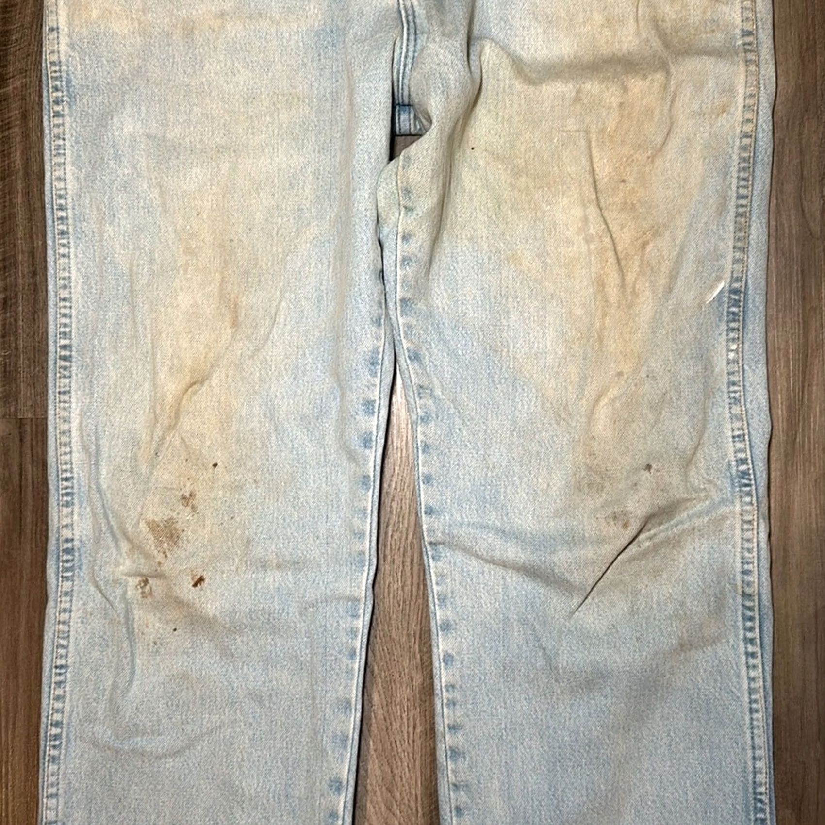 Wrangler VINTAGE Wrangler Cowboy Cut Original Fit Painters Work Jeans - 38x36 Mens Blue Jeans Size US 38 / EU 54 - 6 Thumbnail
