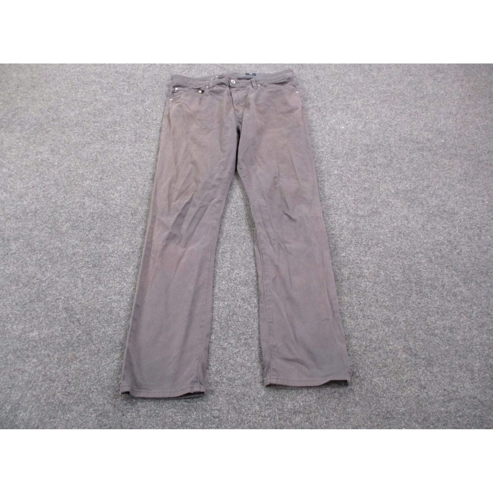 Vintage AG Adriano Goldschmied Pants Mens 34 X 32 Gray Everett Slim Straight Chino Casual Business Size US 34 / EU 50 - 2 Thumbnail