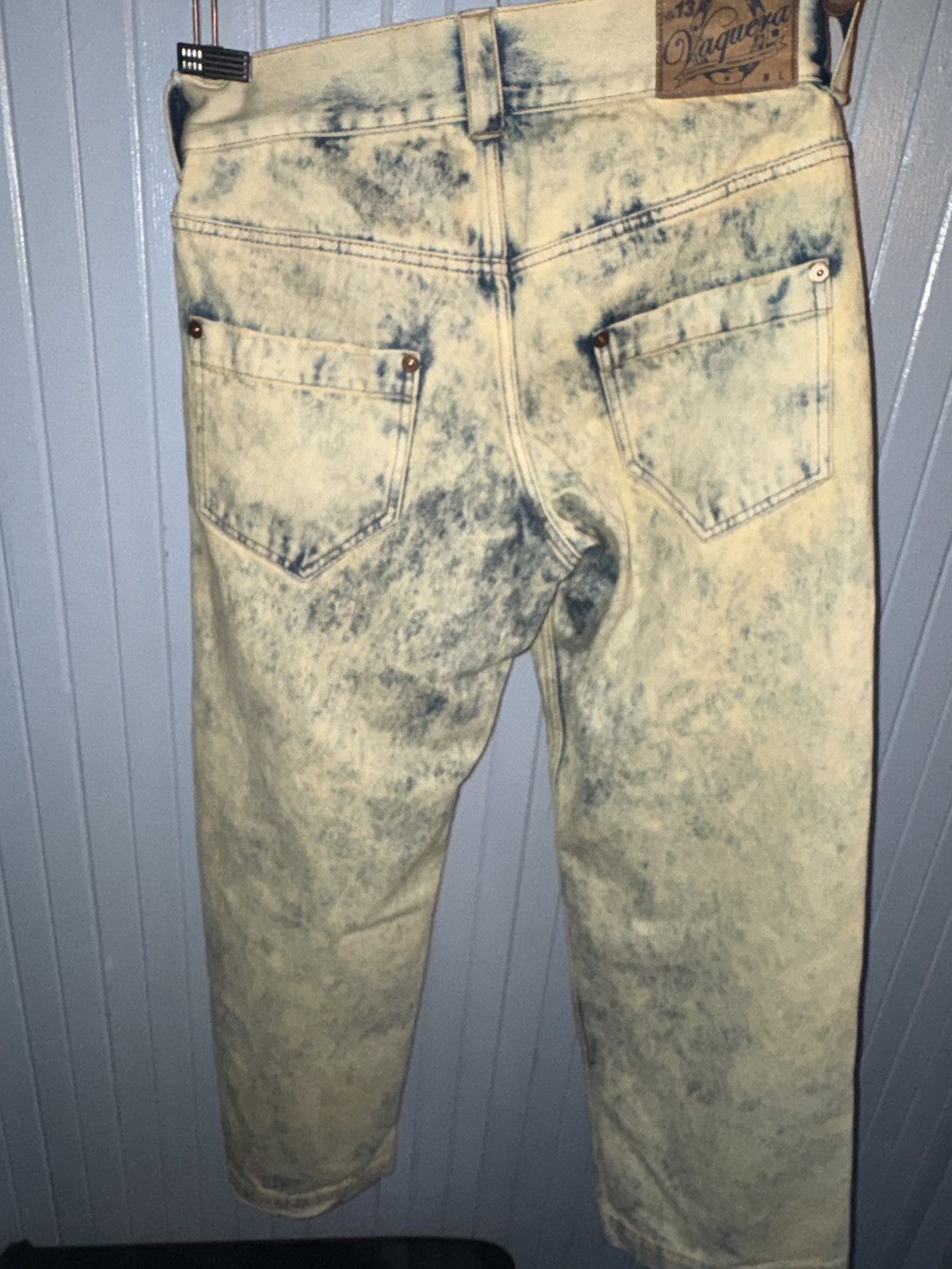 Vaquera Vaquera Distressed Acid Wash Baggy Denim Made In Italy Size US 29 - 7 Thumbnail