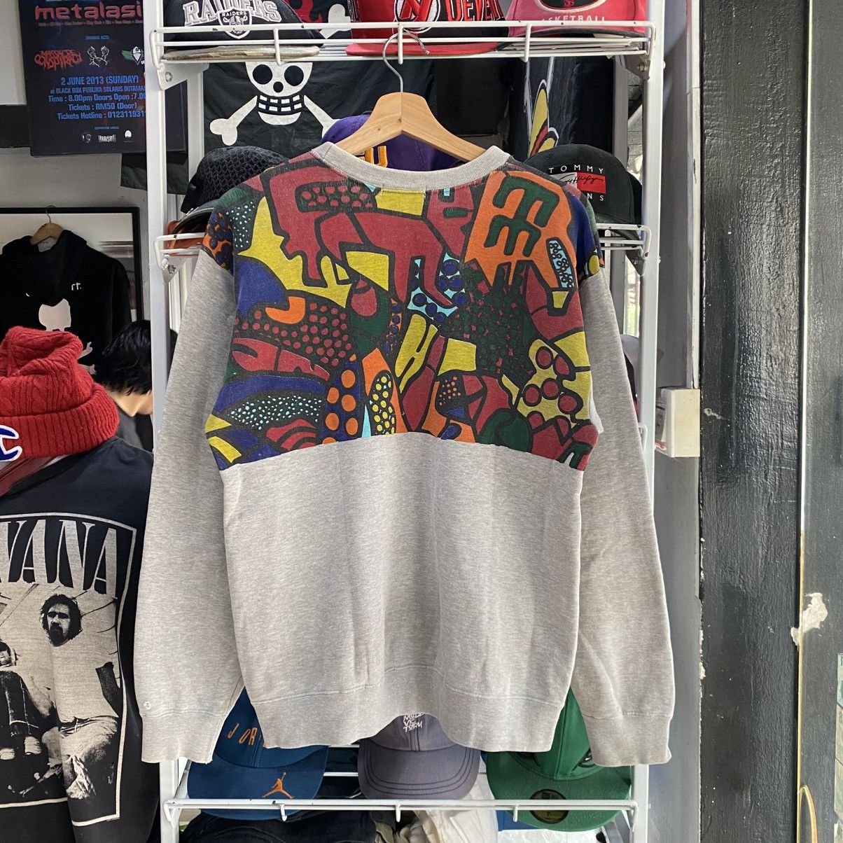 Guess × Vintage Vintage 80s Georges Marciano By Garp Art Design Sweatshirts Size US M / EU 48-50 / 2 - 2 Thumbnail