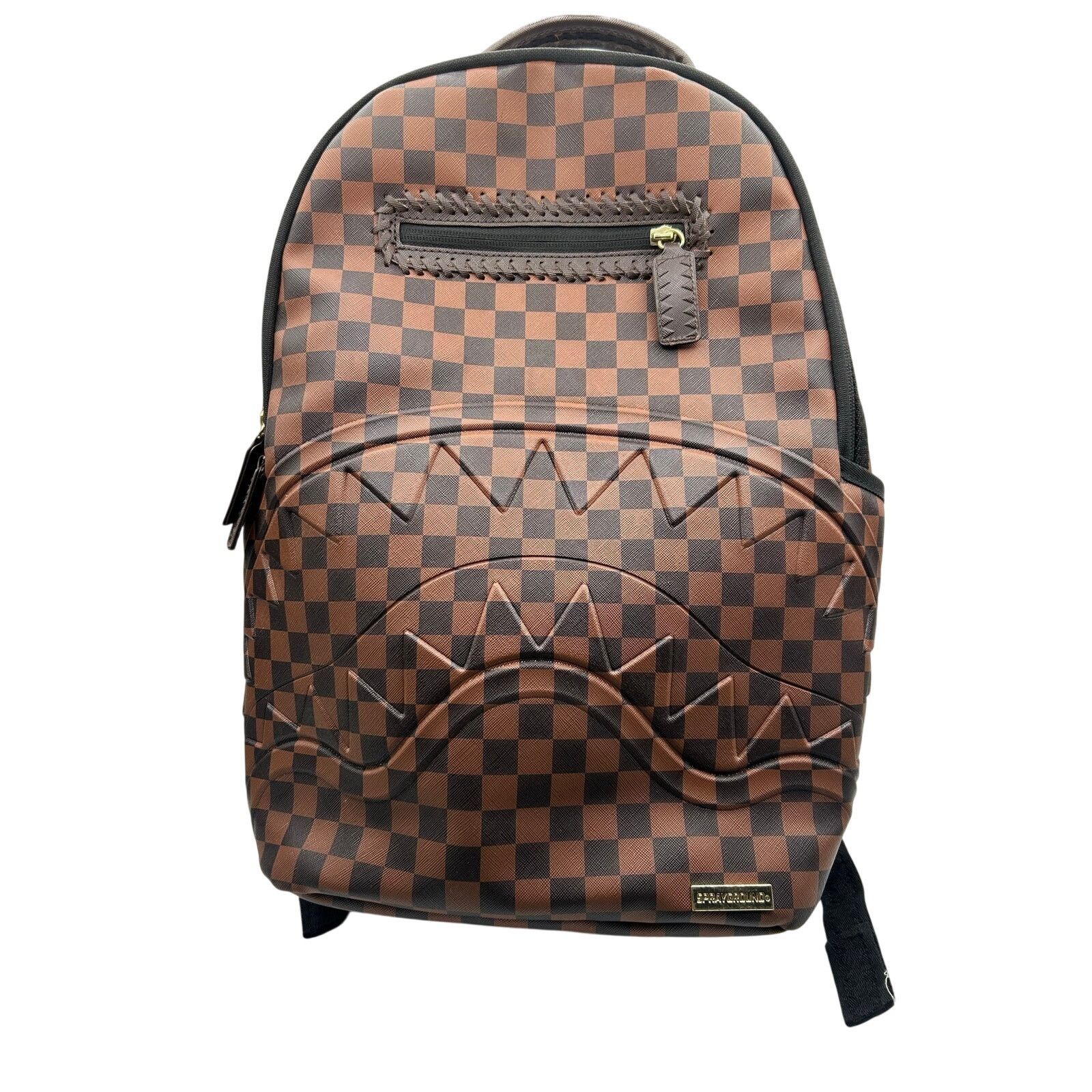 Sprayground Sprayground Limited Edition Shark Backpack Brown Checker NWT Size ONE SIZE - 2 Thumbnail