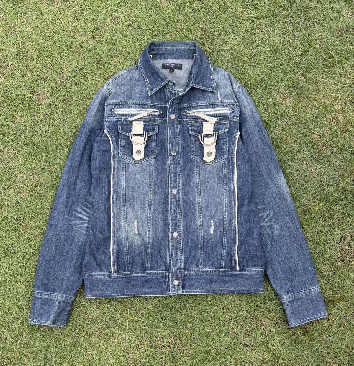 If Six Was Nine 🔥IN THE ATTIC DISTRESSED DENIM JACKET Size US M / EU 48-50 / 2 - 4 Thumbnail