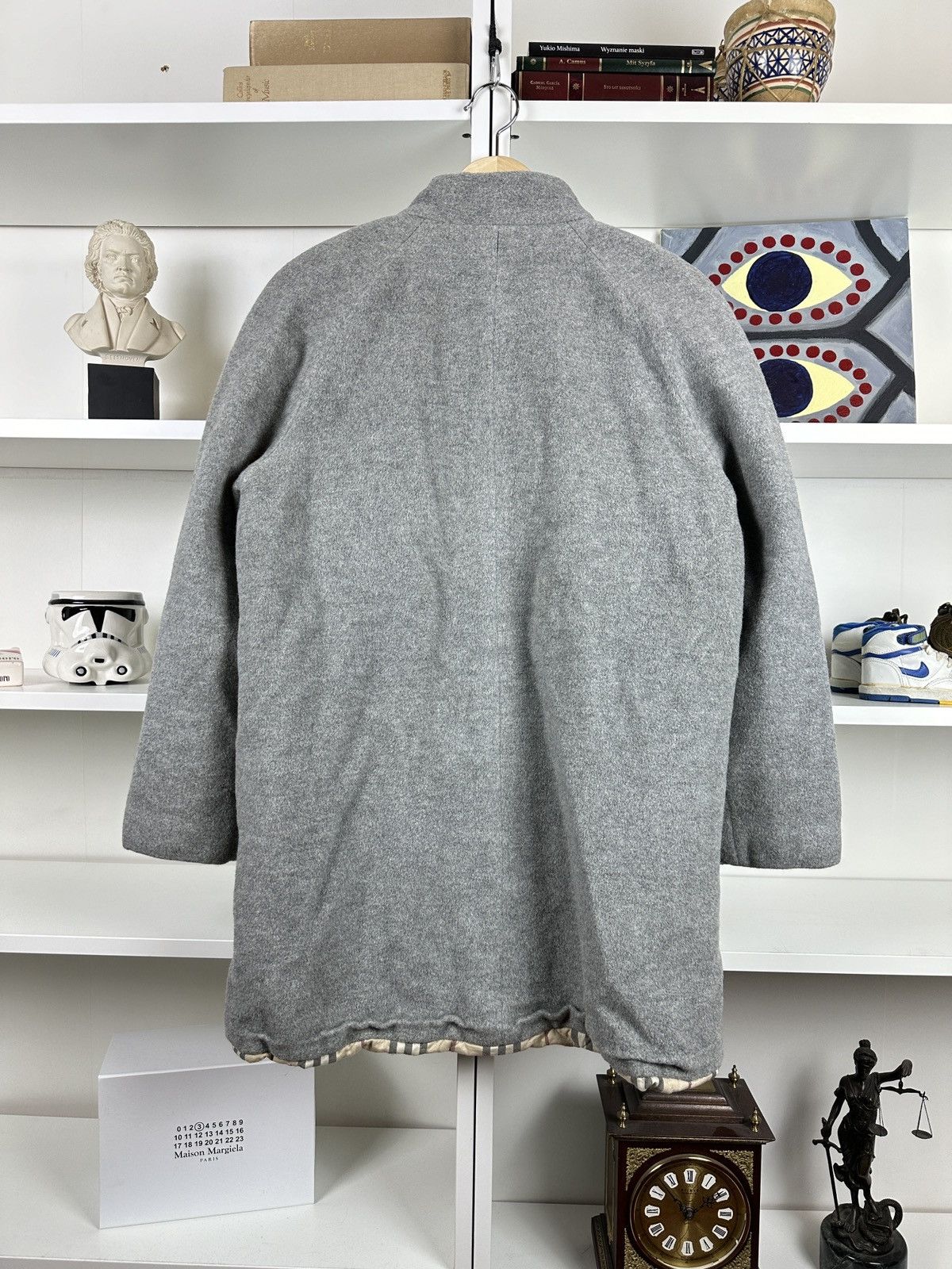 Burberry Burberry grey woolen coat Size L / US 10 / IT 46 - 4 Thumbnail