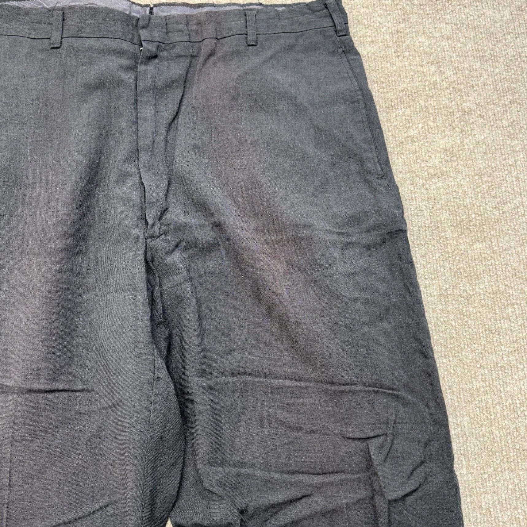 Vintage VINTAGE Rockabilly Rayon Pants Mens 34 X 29 Black Zipper Grunge Check Pattern Hipster 50s Relaxed Mens Pants Size US 34 / EU 50 - 3 Thumbnail