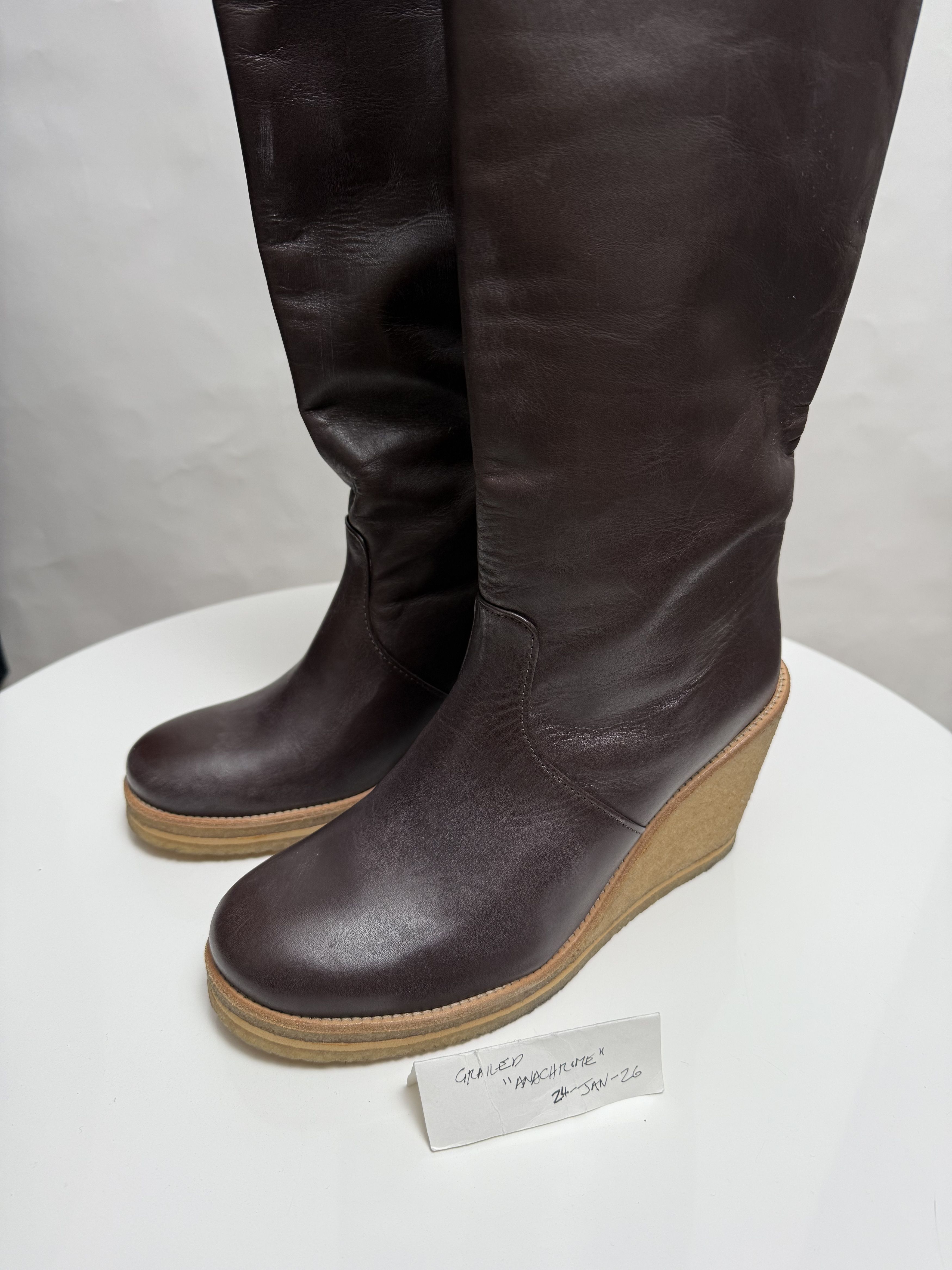 A.P.C. Leather Long Boots Size US 10 / IT 40 - 8 Thumbnail
