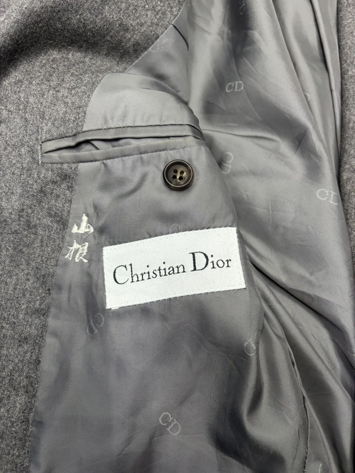 Christian Dior Monsieur × Vintage CHRISTIAN DIOR WOOL GREY BLAZER JACKET COAT Size US S / EU 44-46 / 1 - 10 Thumbnail