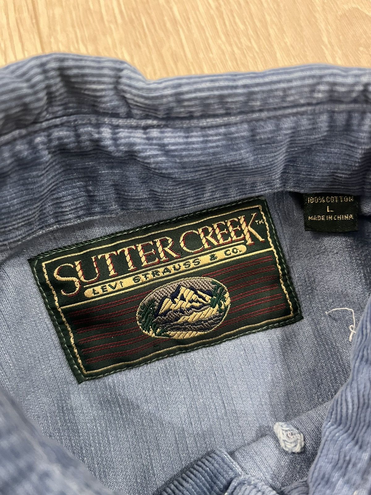 Levi's × Vintage Vintage 80s Corduroy Button Up Shirt Levis Strauss Stutter Size US L / EU 52-54 / 3 - 3 Thumbnail