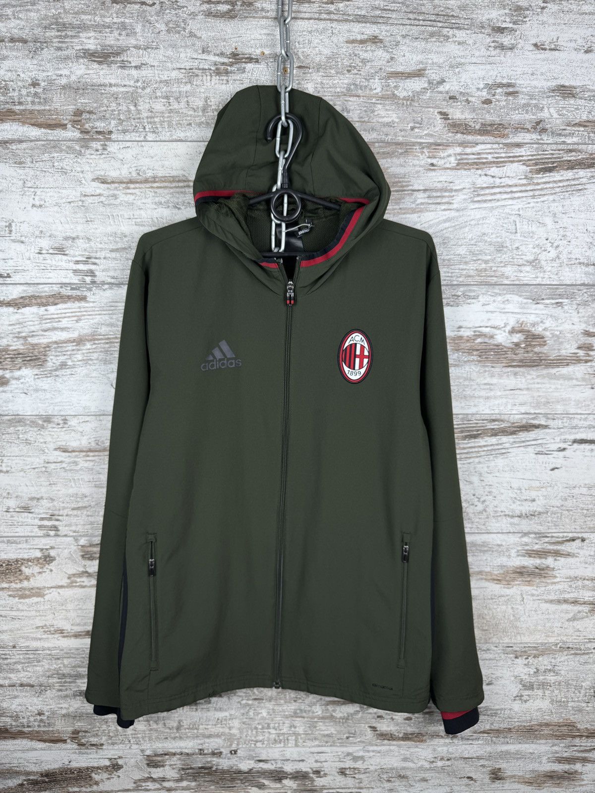 Adidas Mens Vintage Adidas AC Milan Jacket soccer Olympic football Size US M / EU 48-50 / 2 - 2 Thumbnail