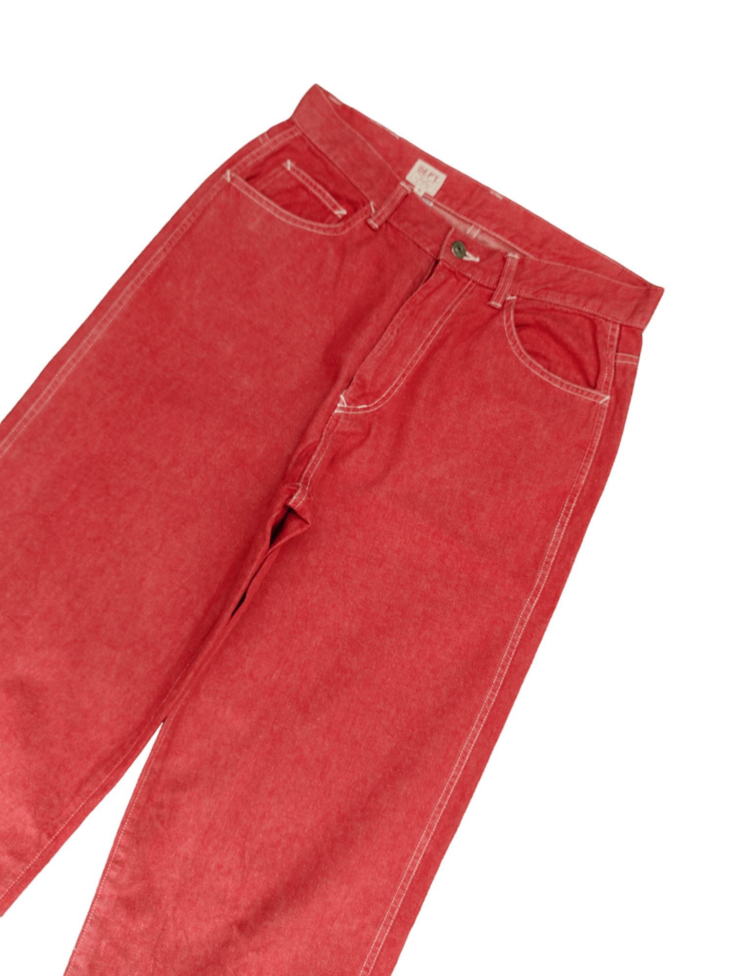 Number (N)ine × Undercover Baggy Jeans Dept Japan Red Denim Wide Leg IfSixWasNine Y2k Size US 30 / EU 46 - 5 Thumbnail
