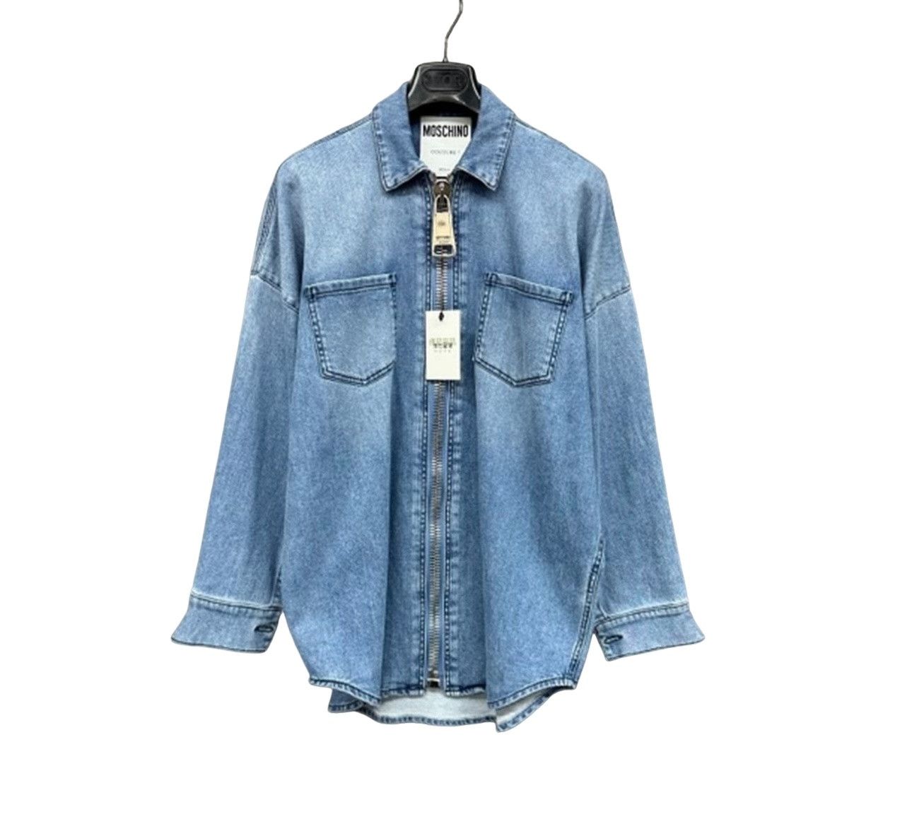 Moschino Moschino Couture Large Zip Oversized Denim Jacket 38 Size XS / US 0-2 / IT 36-38 - 1 Thumbnail