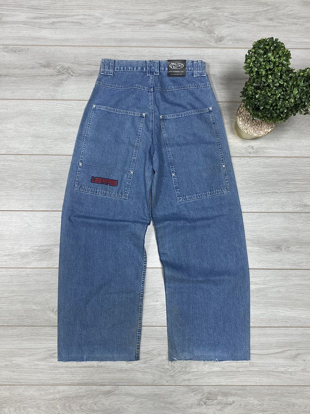 Lee Rare💥Crazy Vintage Lee Pipes multi mesh Pocket Baggy Jeans Size US 30 / EU 46 - 1 Thumbnail