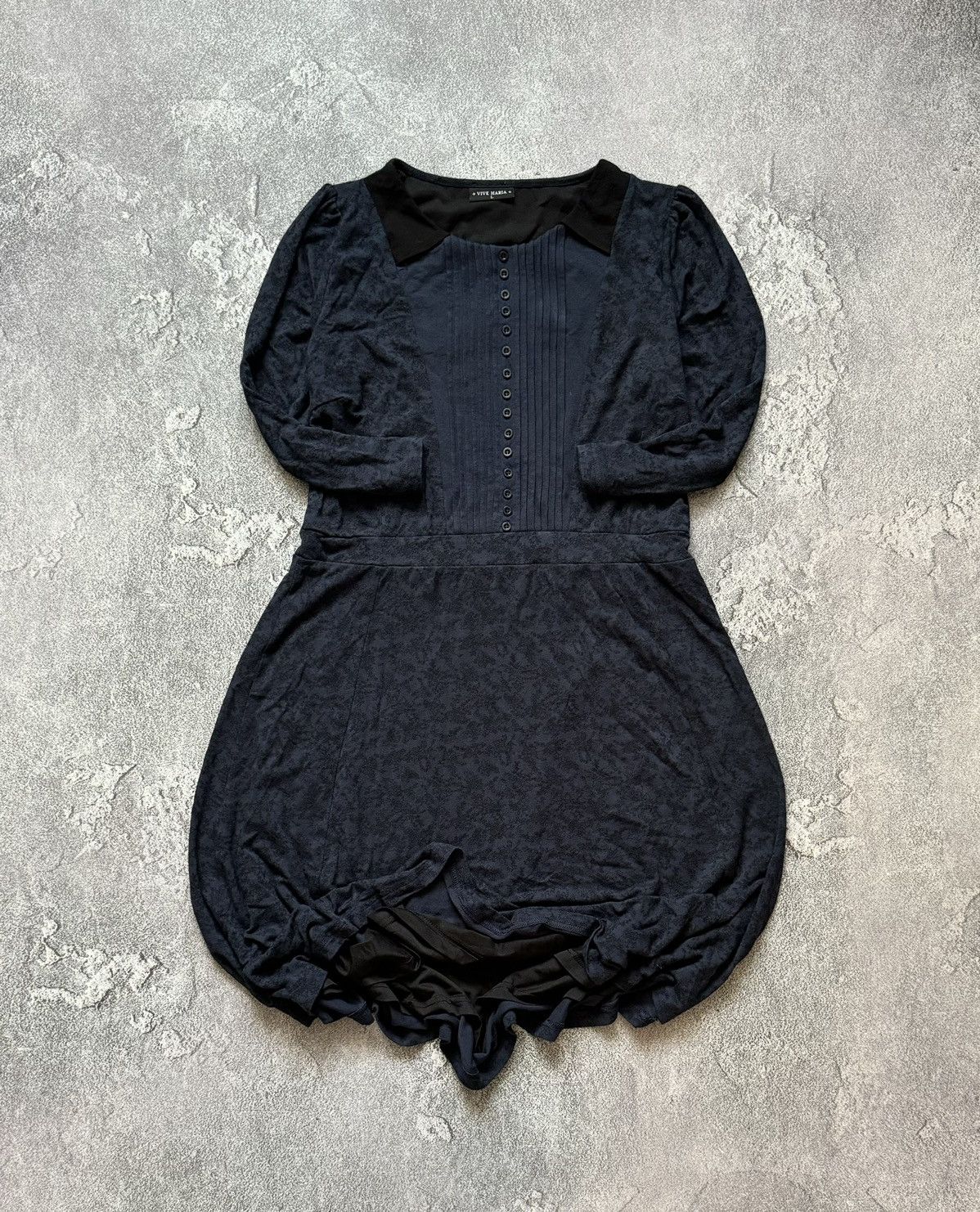 Vintage + Vive Maria + L all printed blue long dress long sleeve Size L / US 10 / IT 46 - 1 Thumbnail