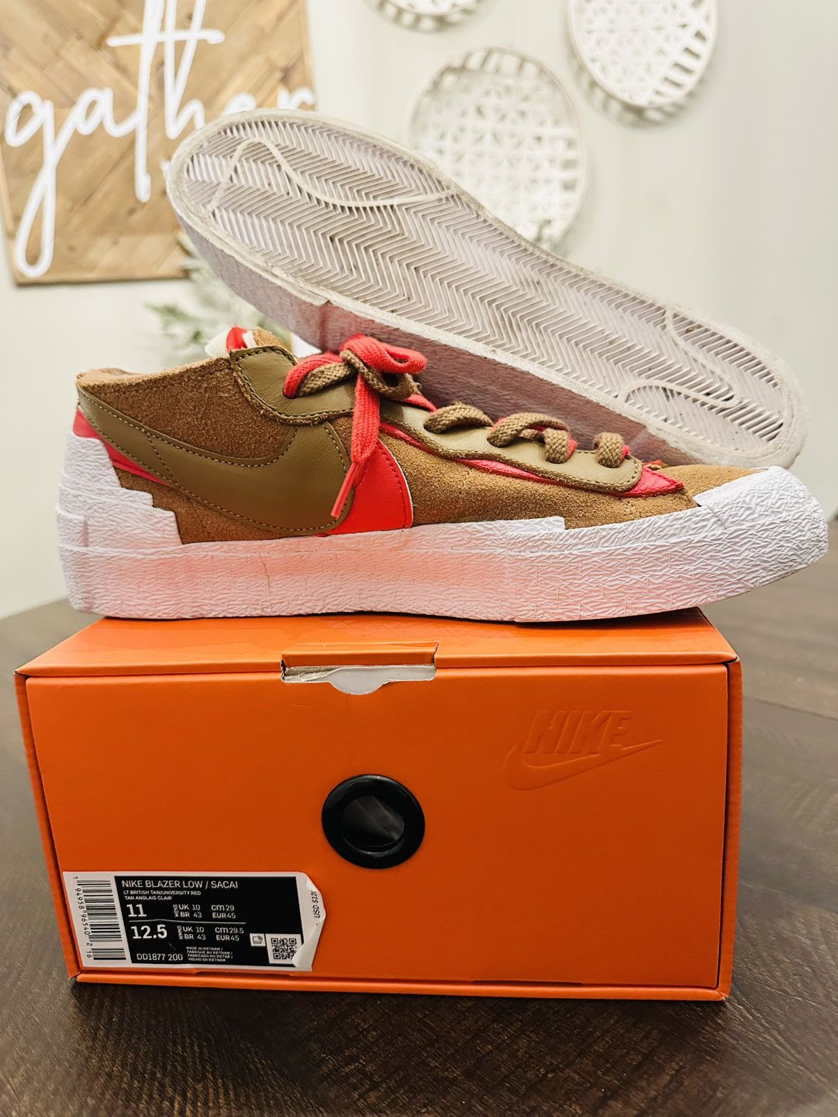 Nike Nike Sacai X Blazer Low “British Tan”DD1877-200-Men’s 11 Size US 11 / EU 44 - 1 Thumbnail