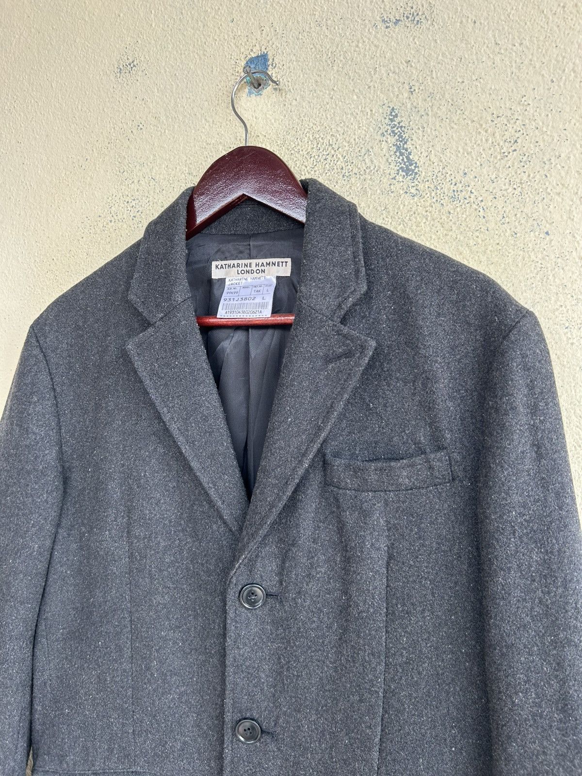 Katharine Hamnett London Katharine Hamnet London Wool Long Coat Size US L / EU 52-54 / 3 - 6 Thumbnail