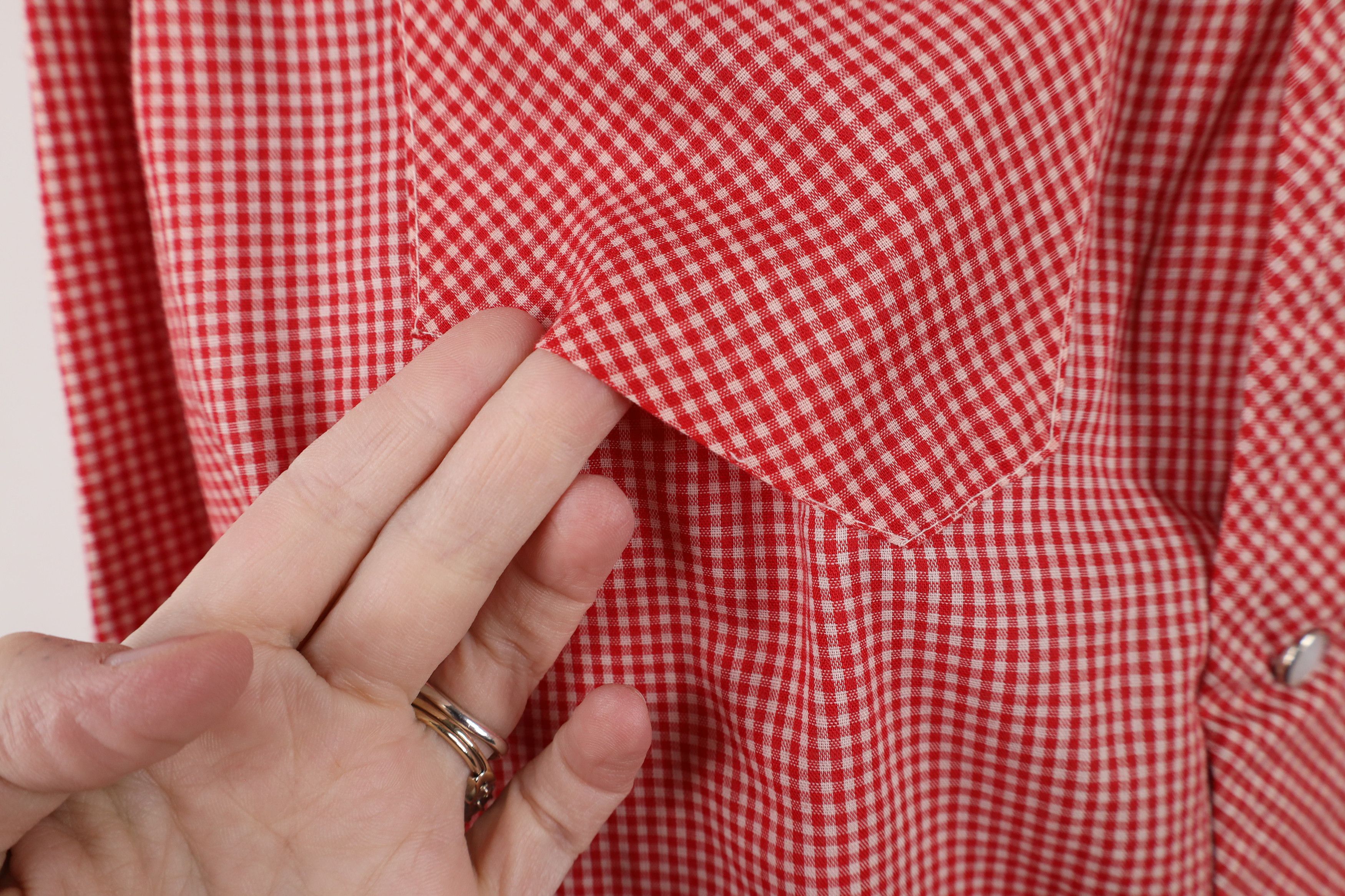 Vintage Vintage 50s Rockabilly Snap Button Shirt Gingham Plaid USA Size US L / EU 52-54 / 3 - 4 Thumbnail