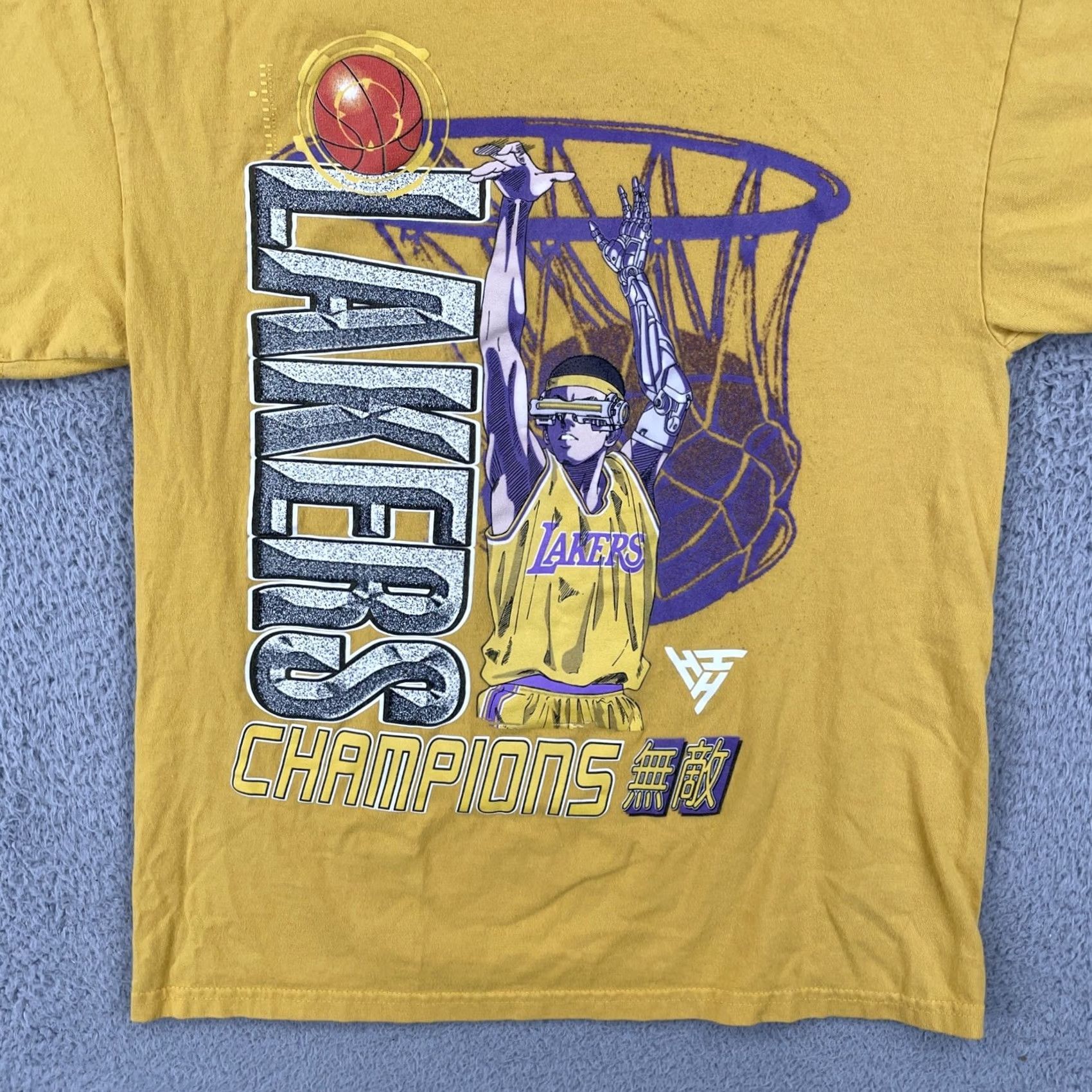 Vintage Los Angeles x Hypeland Lakers Shirt Mens M Yellow USA Basketball T-Shirt Crew Neck Short Sleeve Made in USA Size US M / EU 48-50 / 2 - 4 Thumbnail